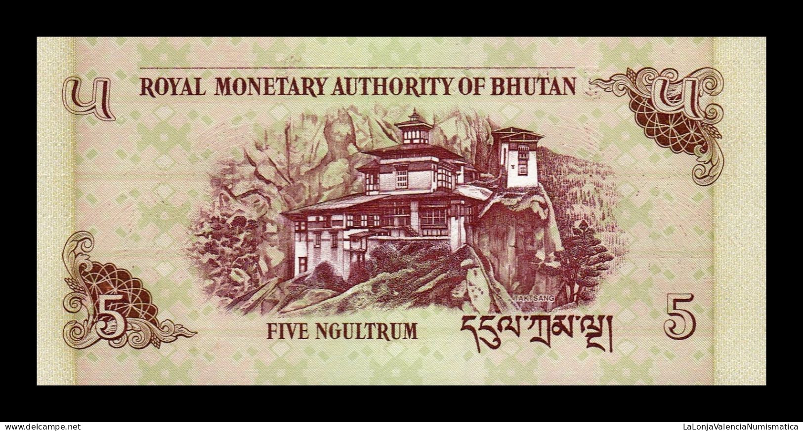 Bhutan 5 Ngultrum 2006 Pick 28a Sc Unc - Bhután