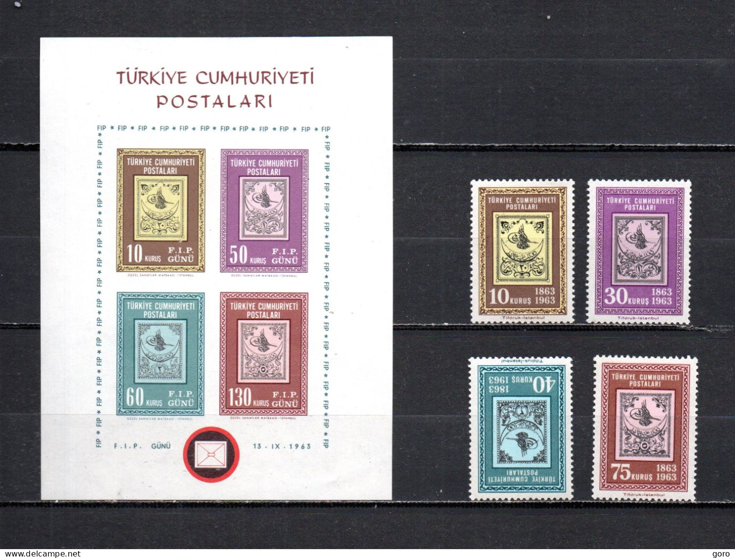 Turquía   1963  .-  HB  11   Block   Y&T   Nº   1634/1637   ** - Blokken & Velletjes