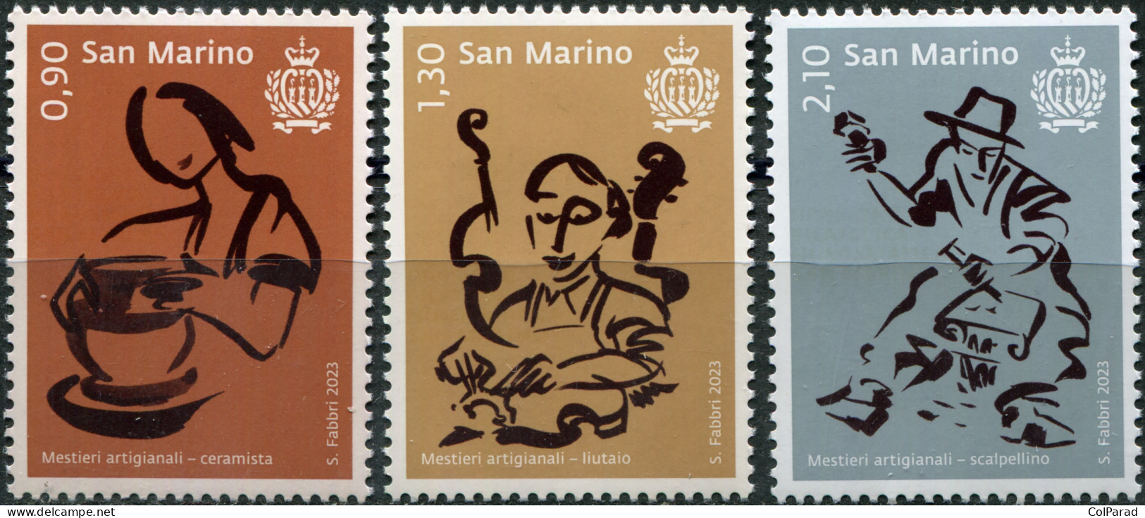 SAN MARINO - 2023 - SET OF 3 STAMPS MNH ** - Artisan Crafts - Nuovi