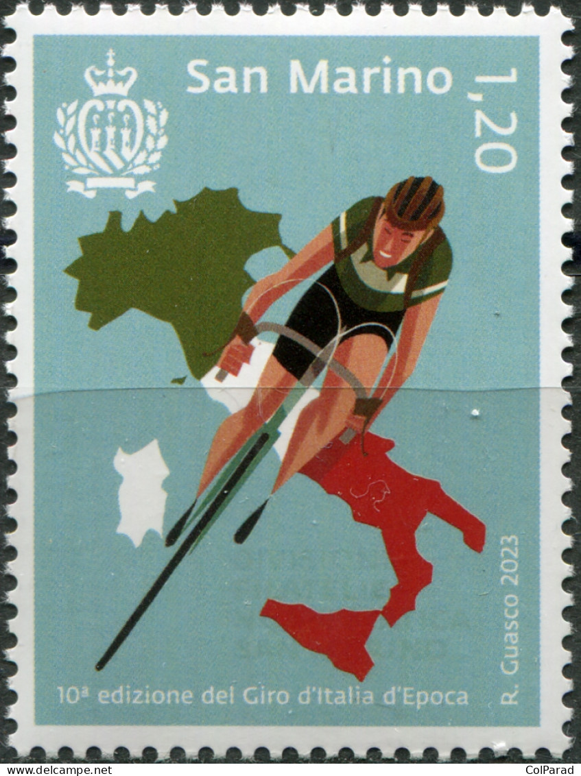 SAN MARINO - 2023 - STAMP MNH ** - Tenth Giro D'Italia D'Epoca Cycling Tour - Nuovi