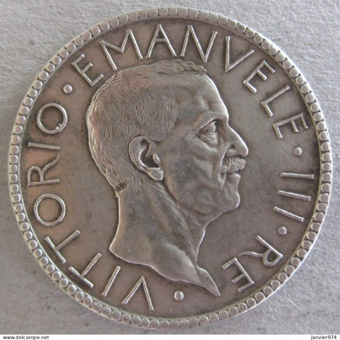 Italie 20 Lire 1927 R Roma An VI, Vittorio Emanuele III, En Argent , KM# 69 - 1900-1946 : Victor Emmanuel III & Umberto II