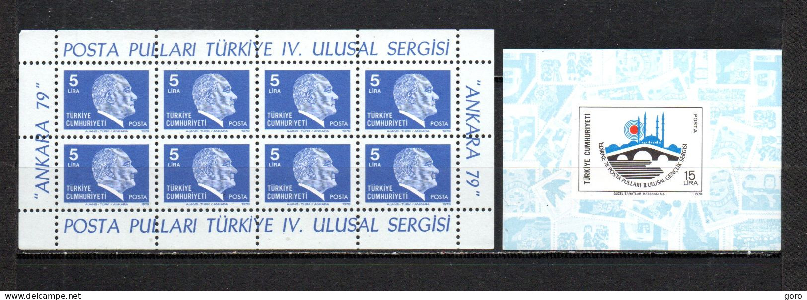 Turquía   1978-79  .- Y&T   Nº   HB  19-20   Block      **    ( A ) - Blocks & Kleinbögen