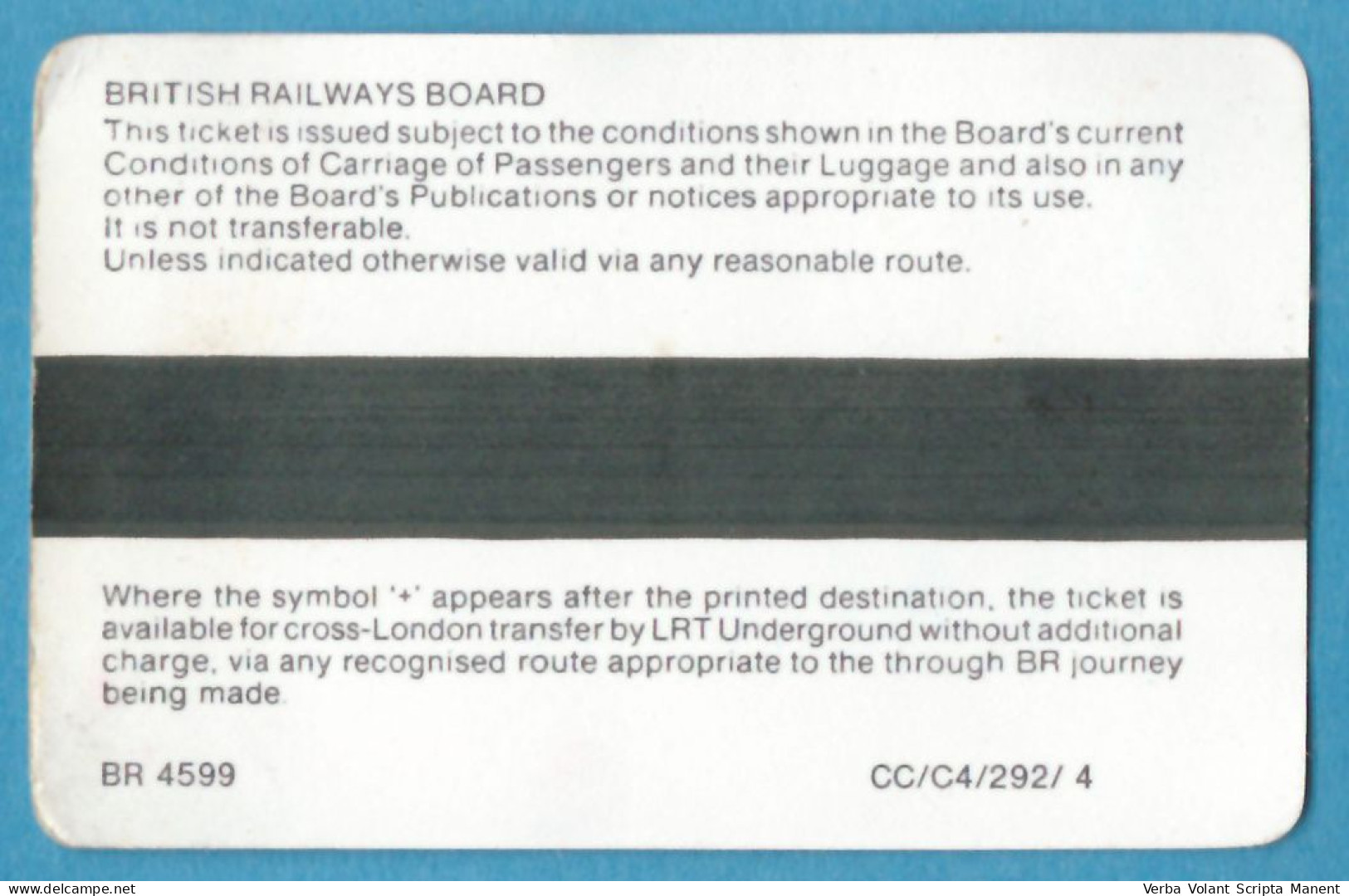 H-0600 * Great Britain - British Rail Ticket From Gatwick Airport To London Brit Rail, 1993 - Europe