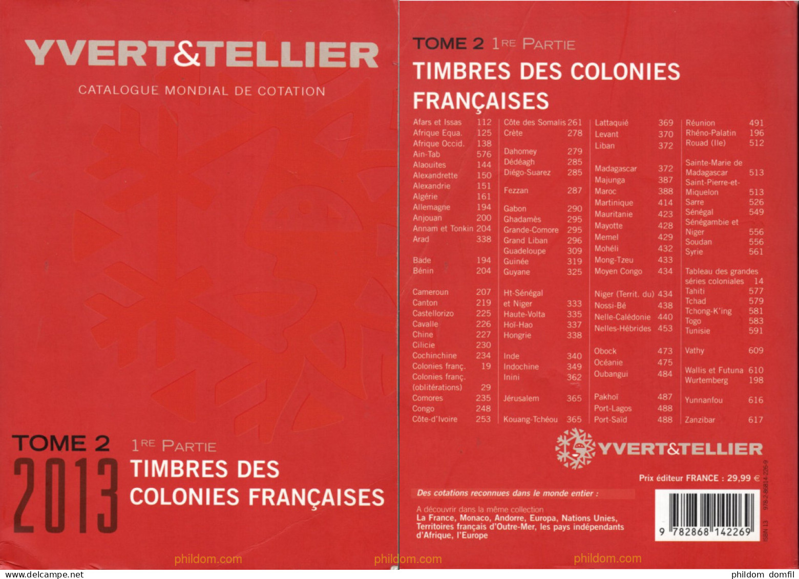 Yvert Et Tellier - Catálogos Ocasión - Nº 20213/1 - Tomo II 1ª Colonias Francesas Hasta 1958 Edición 2013 - Temáticas