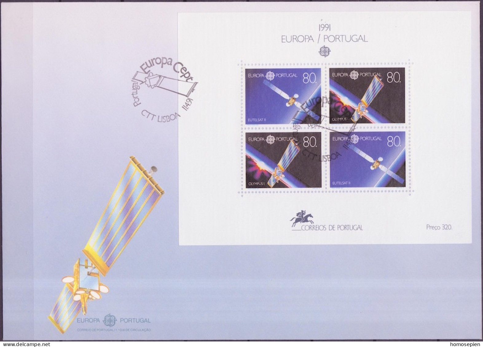 Portugal FDC 1991 Y&T N°BF79 - Michel N°B78 - EUROPA - FDC