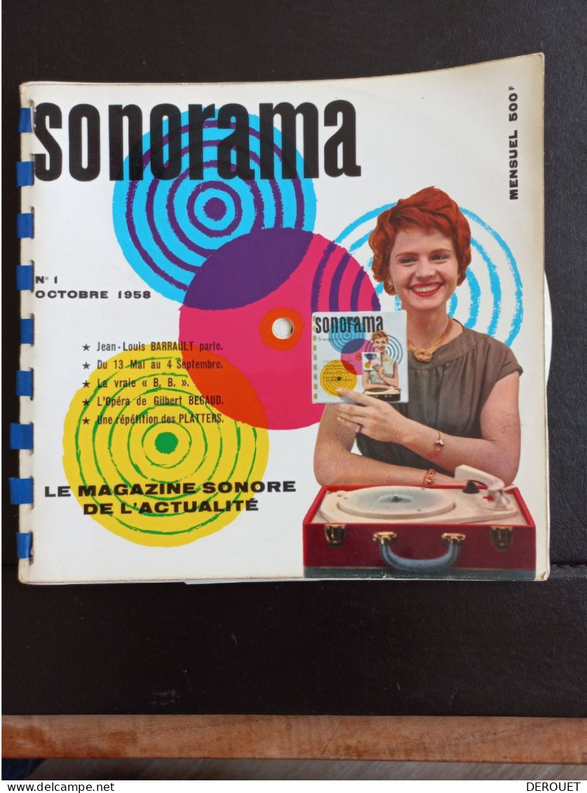 Sonorama N° 1 Octobre 1958 - Le Magazine Sonore De L'actualité - 6 Disques - Formati Speciali