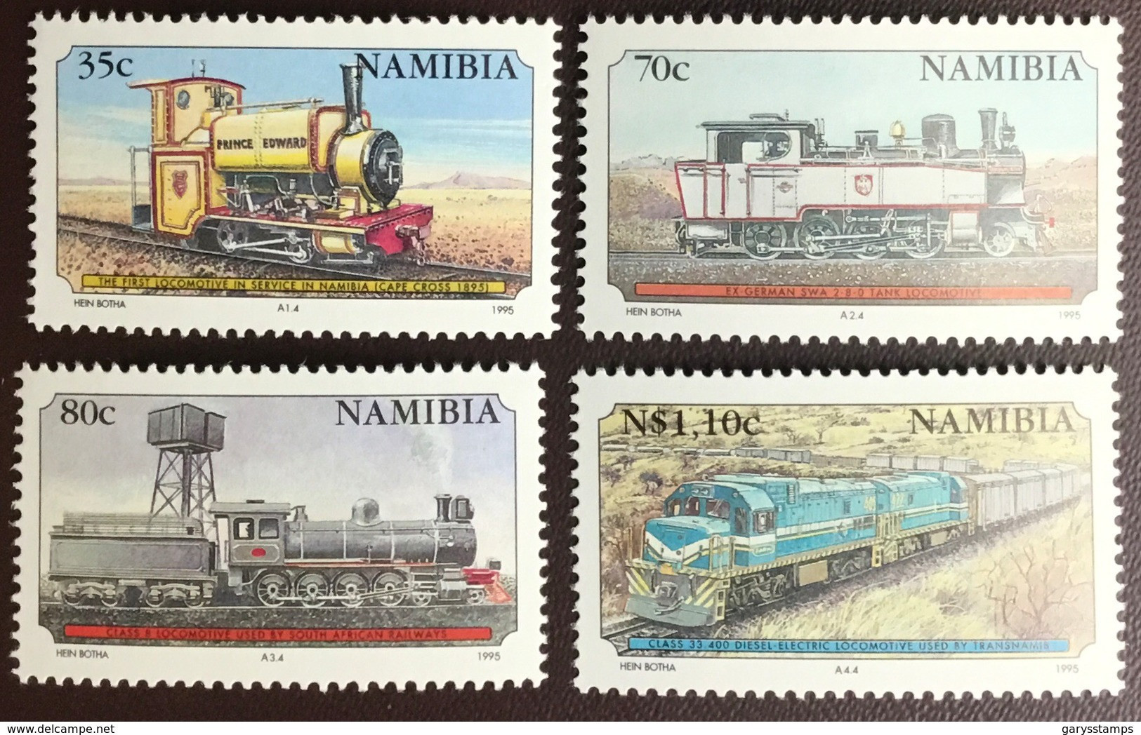 Namibia 1995 Railway Centenary Trains MNH - Namibia (1990- ...)