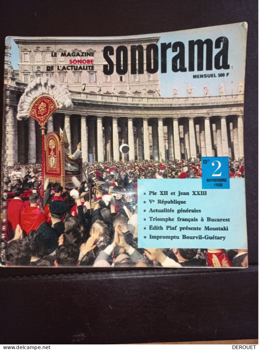 Sonorama N° 2 Novembre 1958 - Le Magazine Sonore De L'actualité - 6 Disques - Formati Speciali