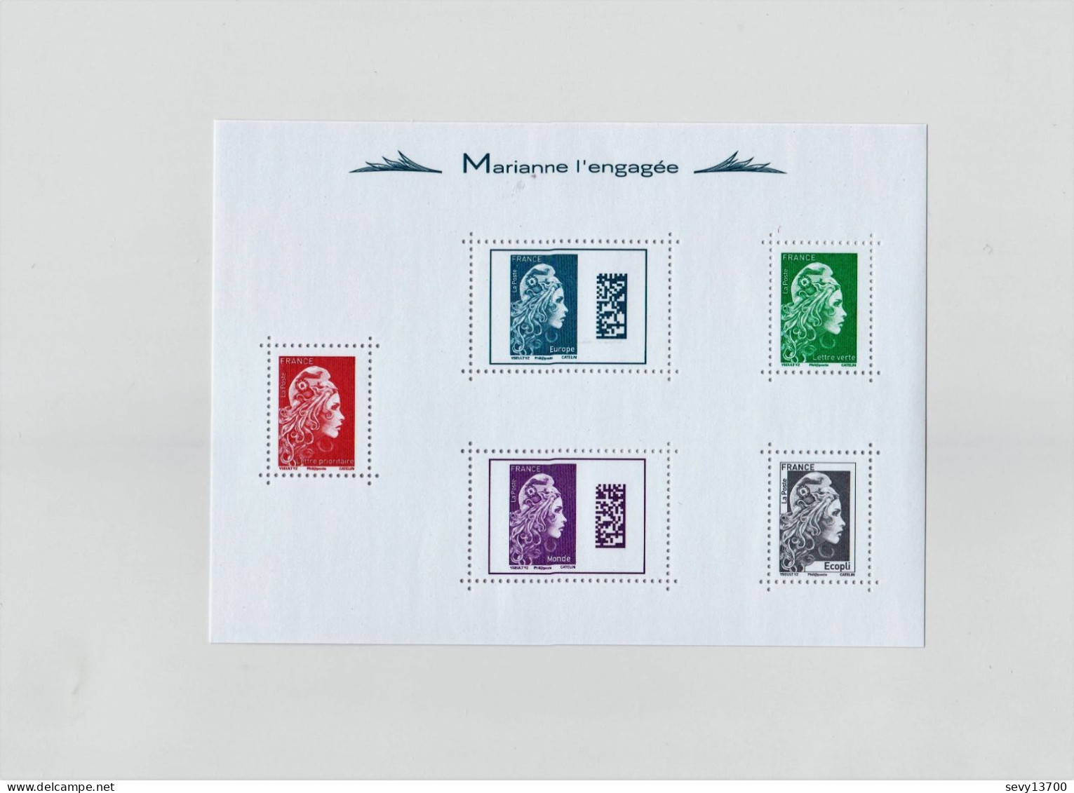 France 2018 Marianne L'Engagée YSEULT YZ Bloc Feuillet 5 Timbres Yvert Tellier BF143 - Retrouvez La Nouvelle Marianne - 2018-2023 Marianne L'Engagée