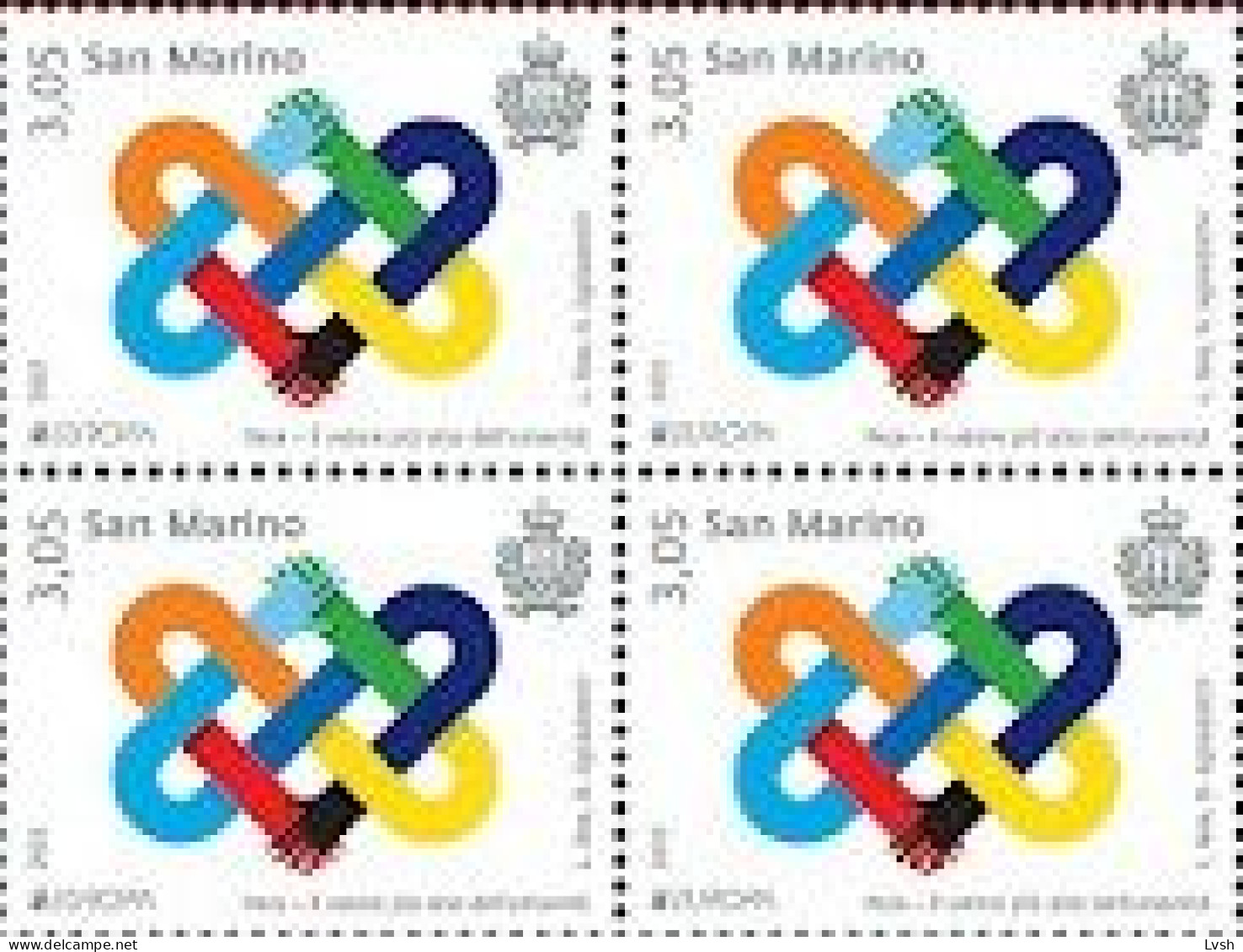 San Marino.2023.Europa CEPT.Peace – The Highest Value Of Humanity.1 V. X 4.** . - Unused Stamps