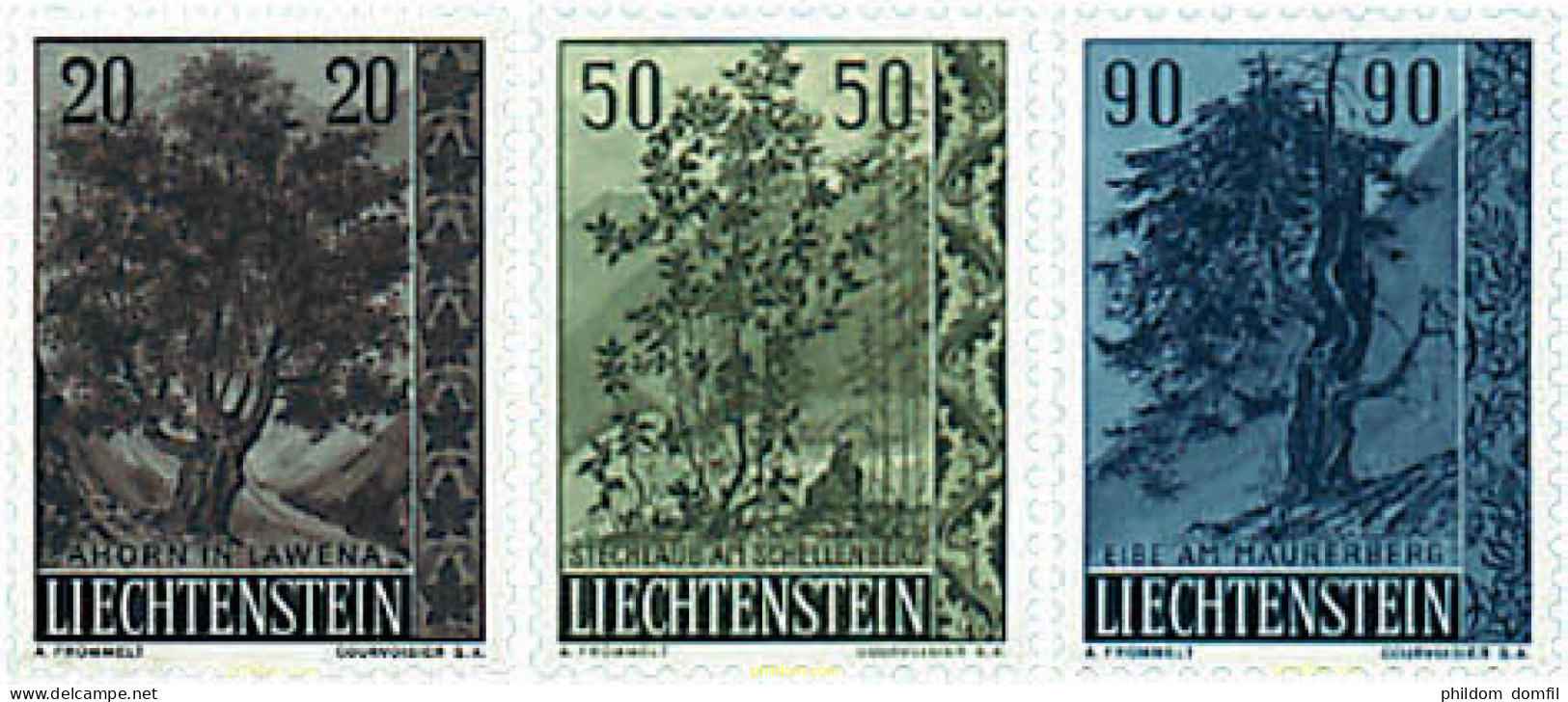 82959 MNH LIECHTENSTEIN 1958 ARBOLES Y ARBUSTOS - Neufs