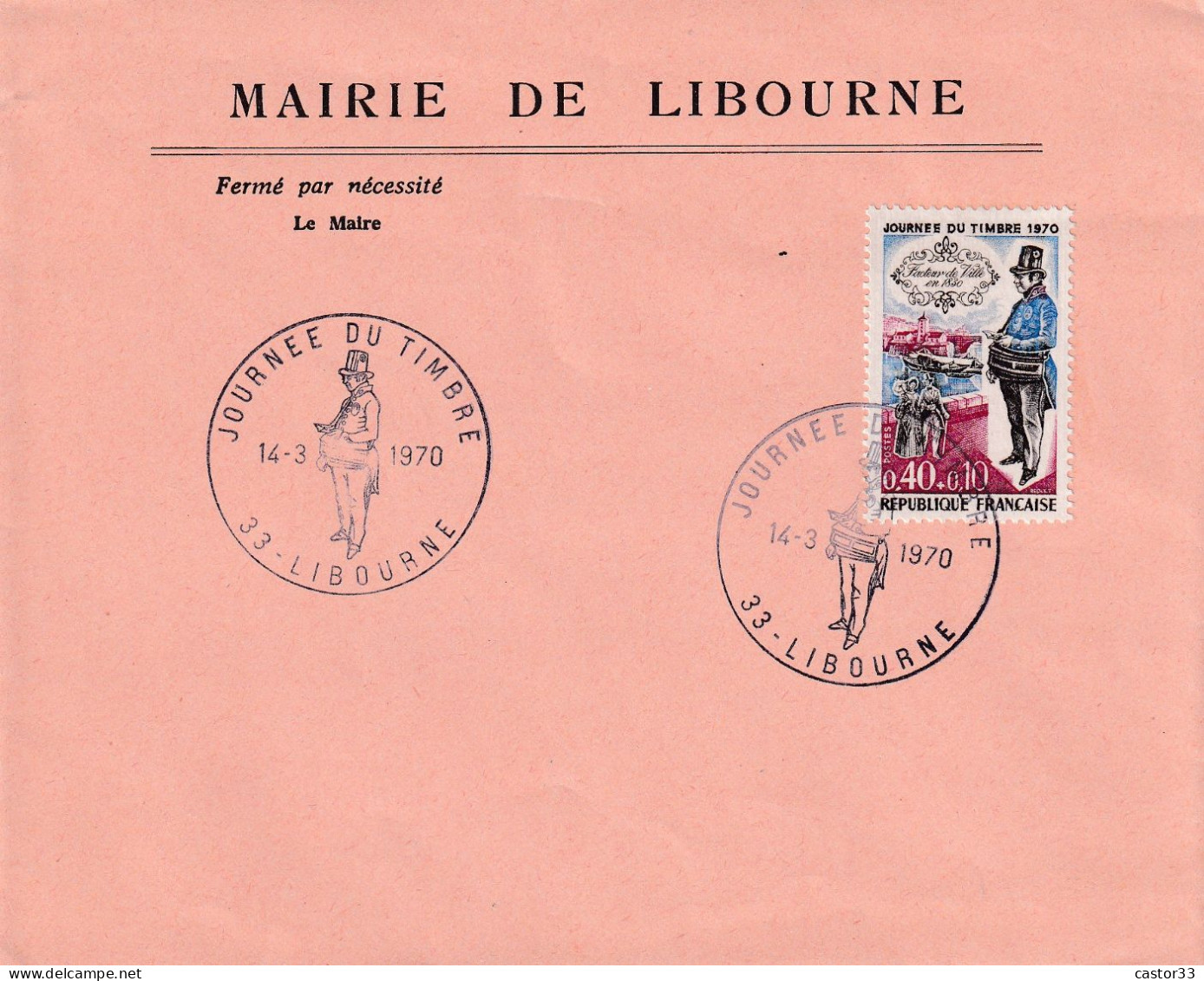 Journée Du Timbre 1970, Facteur De Ville En 1830 - Giornata Del Francobollo