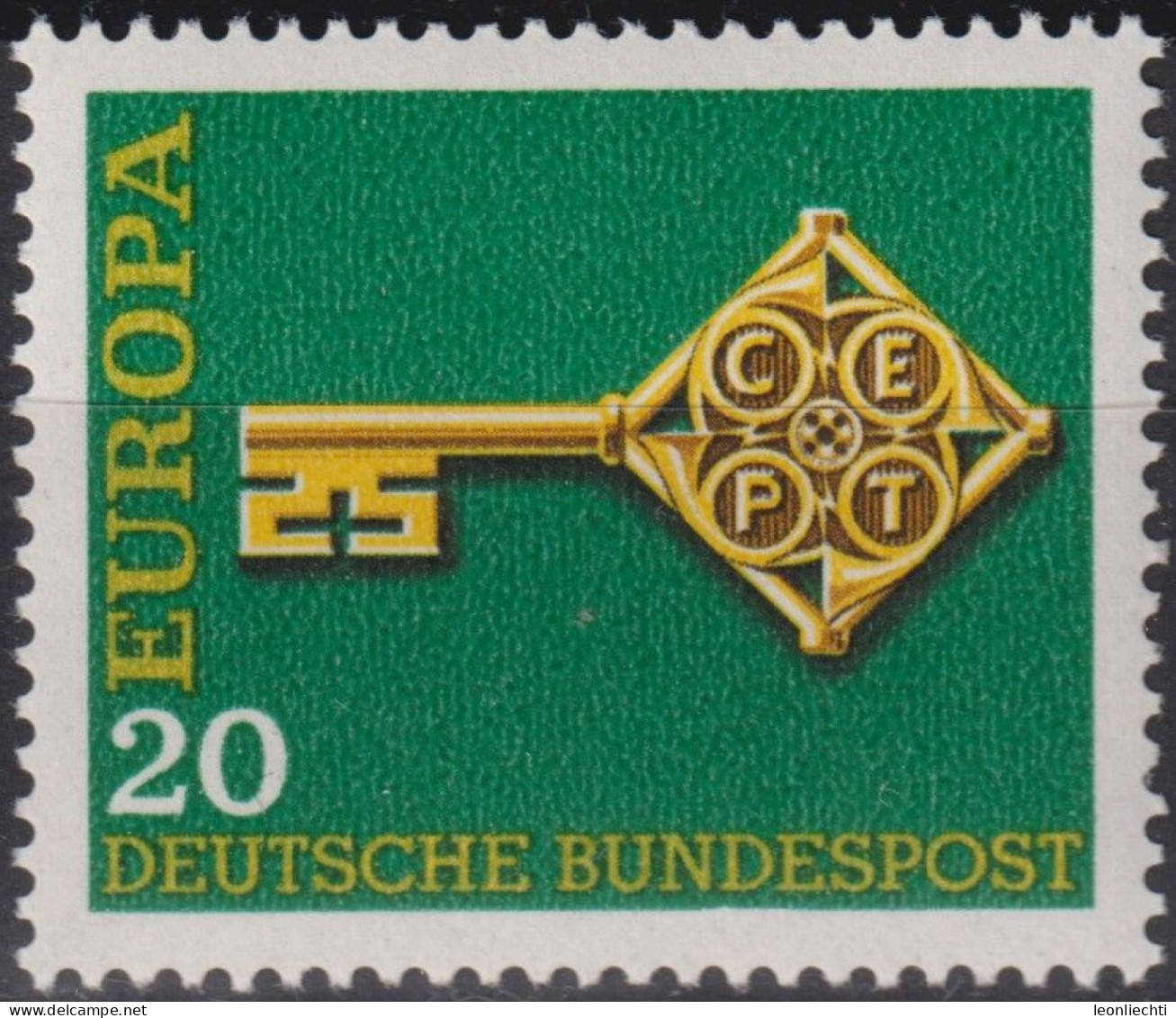 1968 Deutschland > BRD, ** Mi:DE 559, Sn:DE 983, Yt:DE 423, Europa (C.E.P.T.) 1968 - Schlüssel - 1968