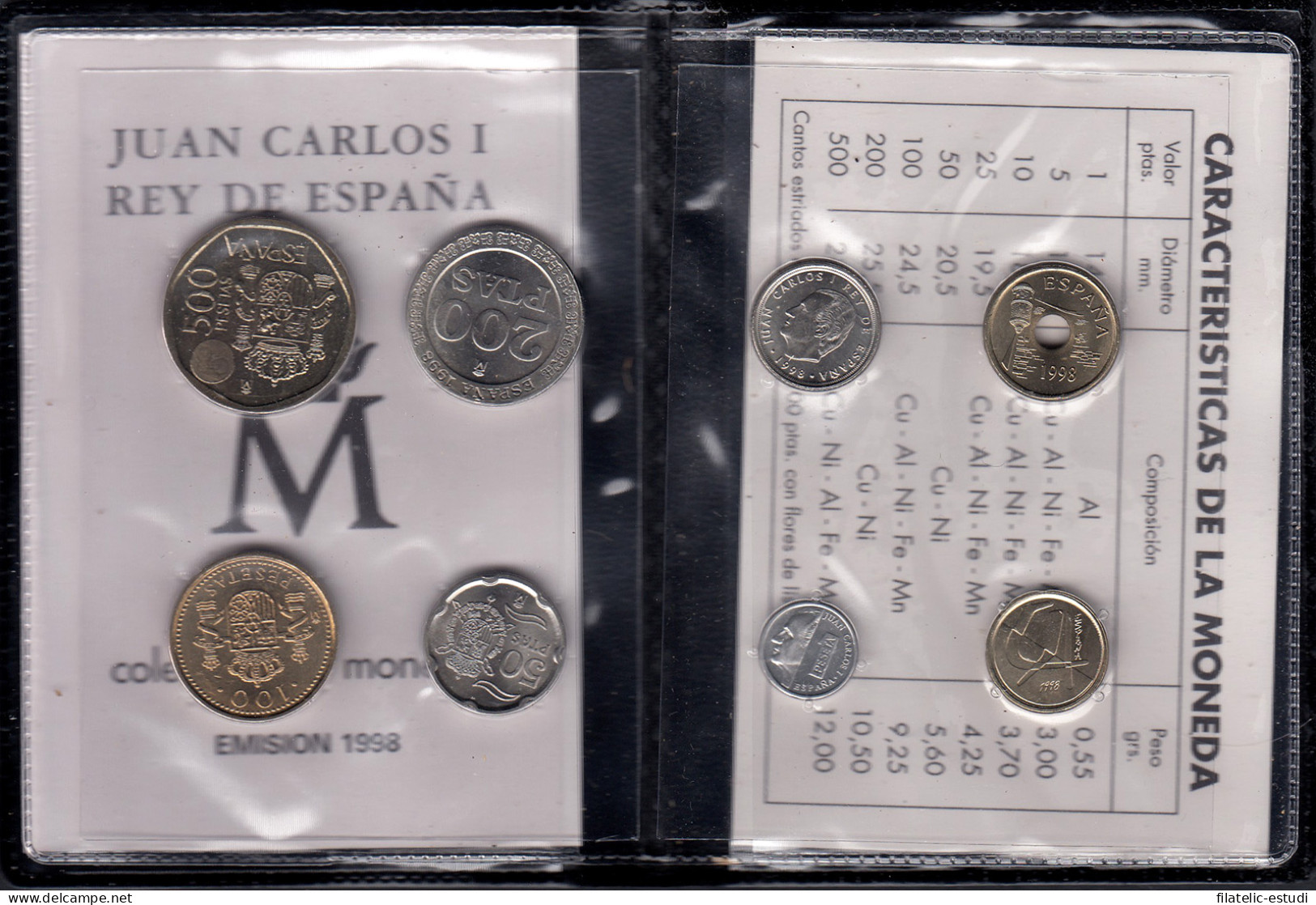 España Spain Cartera Oficial Pesetas 1998 Juan Carlos I FNMT - [ 4] 1975-… : Juan Carlos I