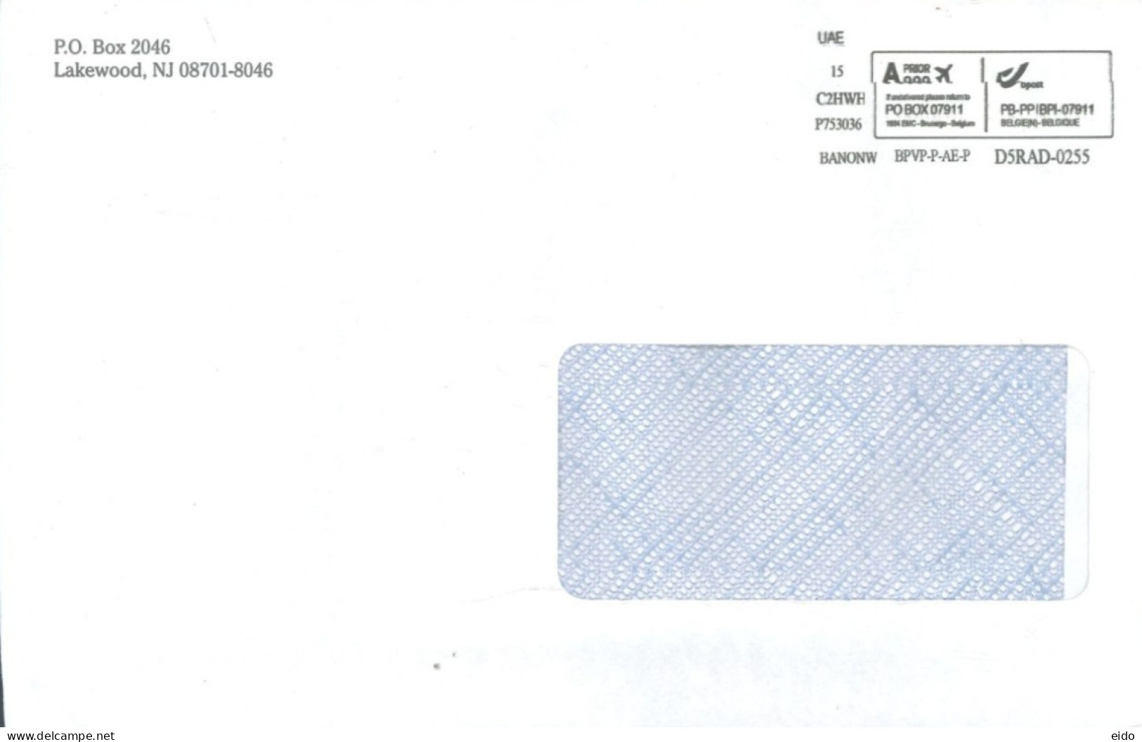 BELGIUM - 2023, PRIORITY POSTAL FRANKING MACHINE COVER TO DUBAI. - Covers & Documents