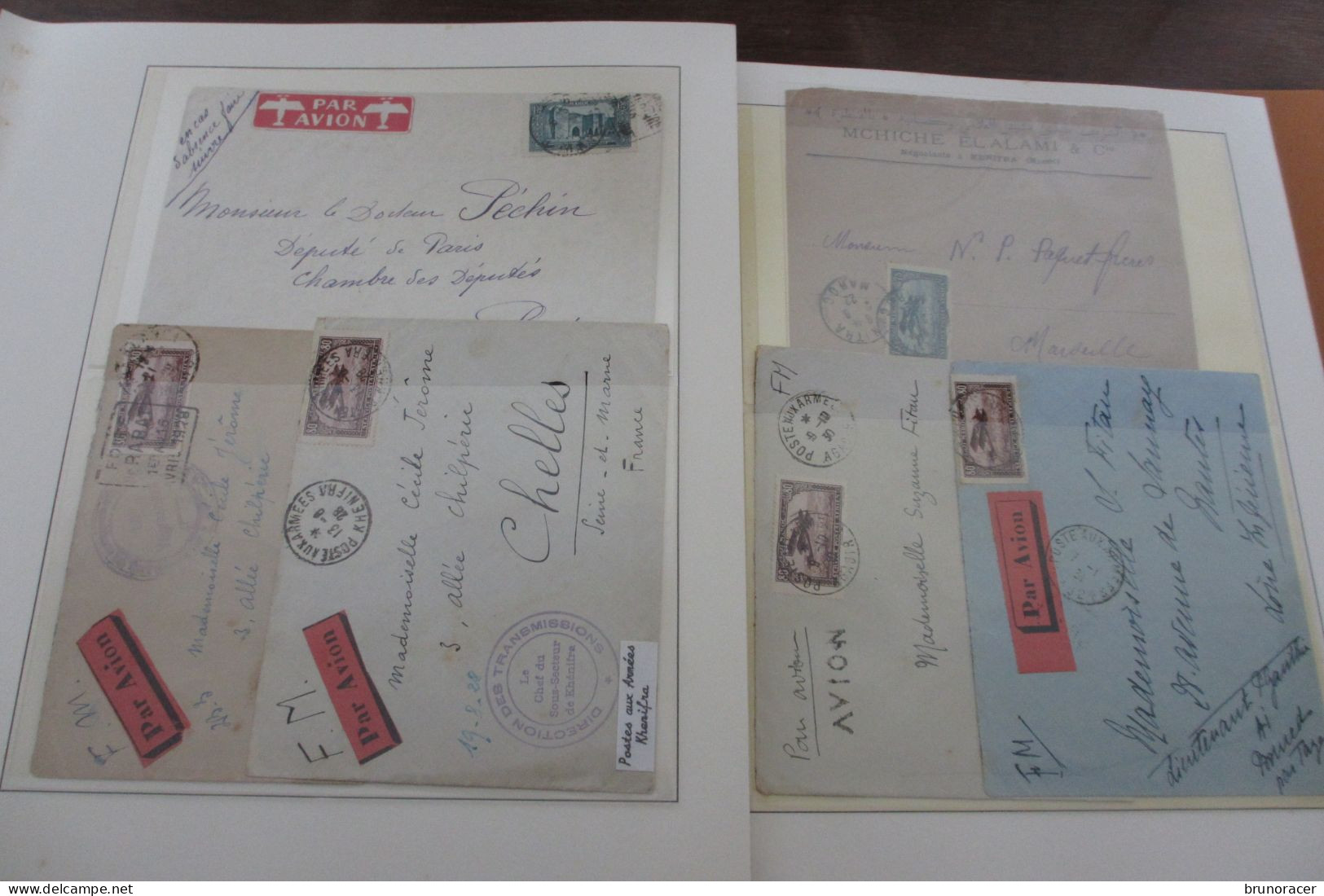 BELLE COLLECTON DE 130 LETTRES DU MAROC SURTOUT PAR AVION 1904 - 1963 A ETUDIER TRES FORTE COTE VOIR SCANS