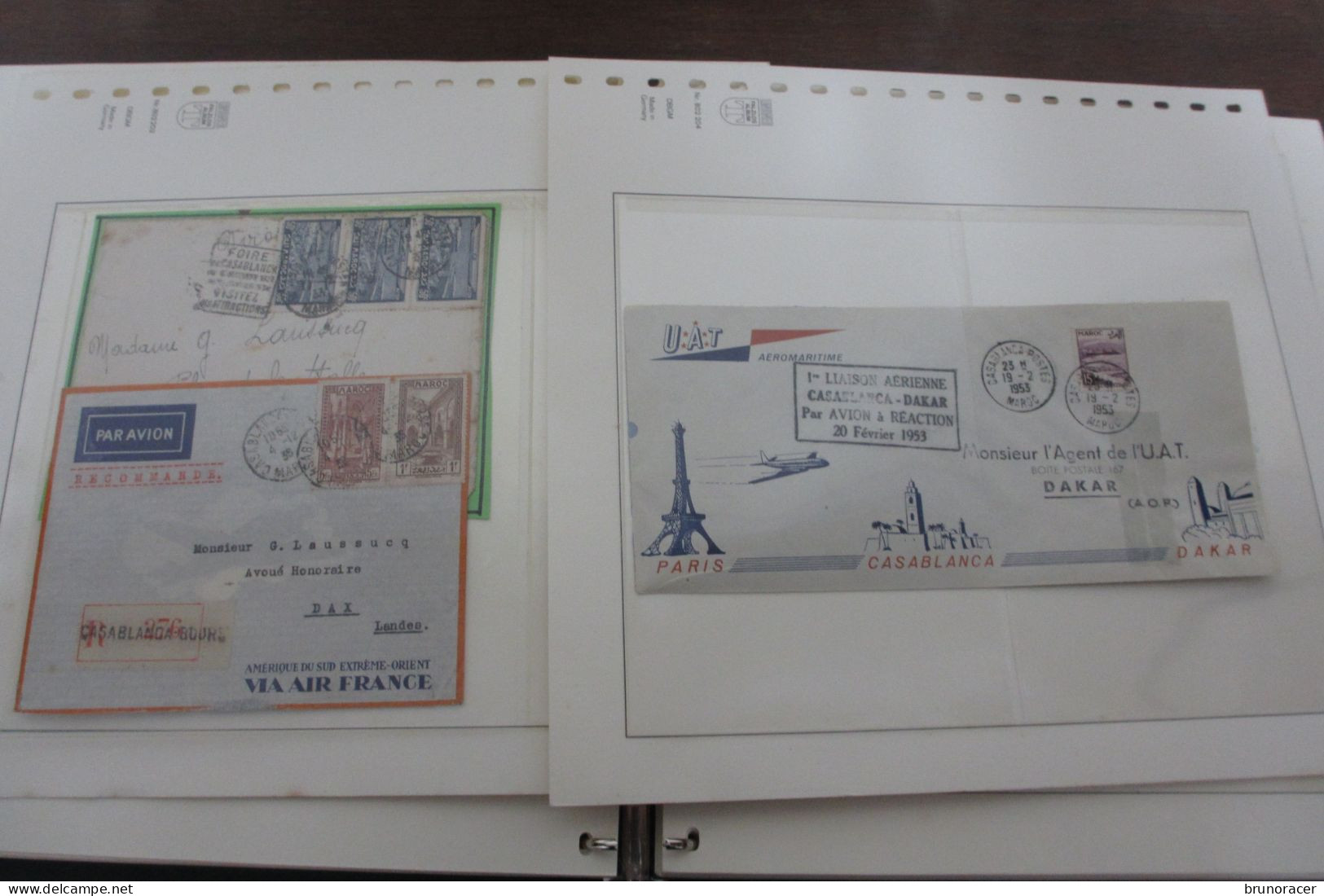 BELLE COLLECTON DE 130 LETTRES DU MAROC SURTOUT PAR AVION 1904 - 1963 A ETUDIER TRES FORTE COTE VOIR SCANS