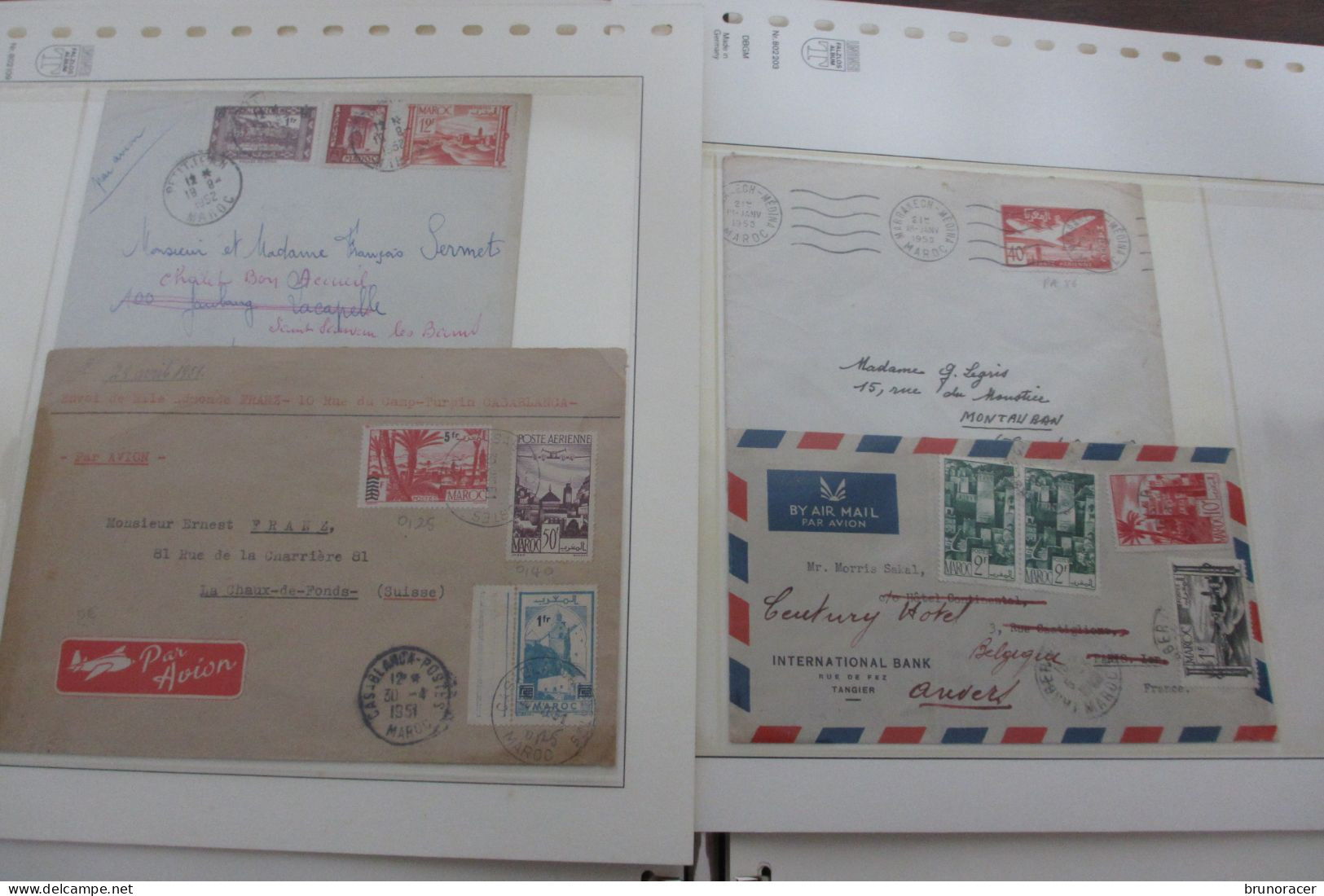 BELLE COLLECTON DE 130 LETTRES DU MAROC SURTOUT PAR AVION 1904 - 1963 A ETUDIER TRES FORTE COTE VOIR SCANS