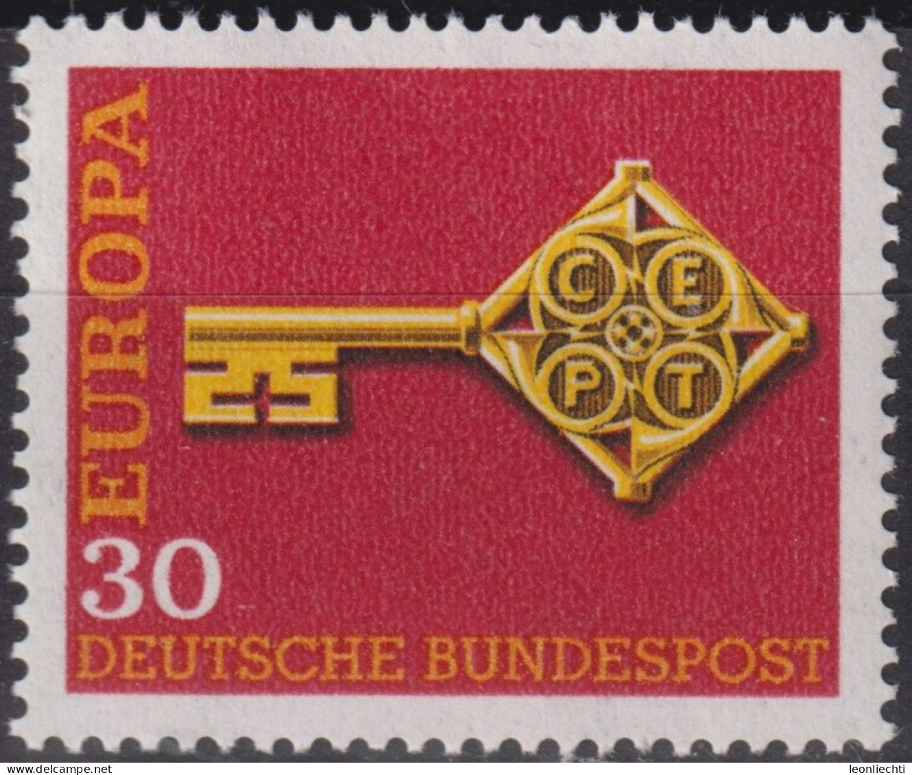 1968 Deutschland > BRD, ** Mi:DE 560, Sn:DE 984, Yt:DE 424, Europa (C.E.P.T.) 1968 - Schlüssel - 1968
