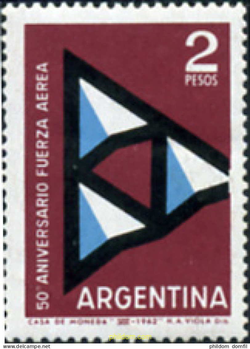 726731 MNH ARGENTINA 1962 CINCUENTENARIO DE LAS FUERZAS AEREAS - Ungebraucht