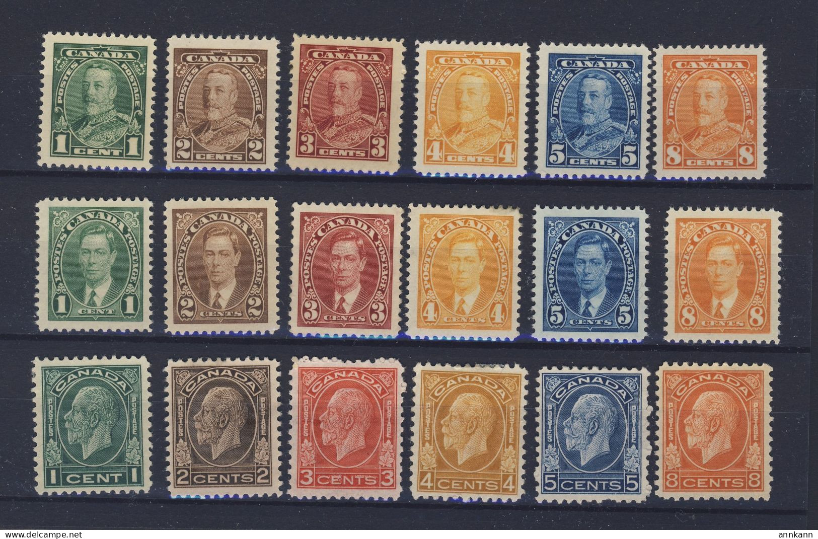 18x Canada George V & VI Stamps #217 To 222 #231 To 236 #195 To 200 GV= $119.50 - Neufs