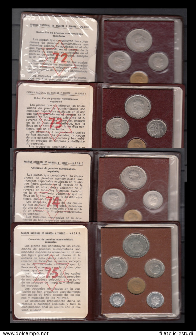 España Spain  Lote Carteras Oficiales FNMT  Franco Estrellas 1972 - 1973 - 197 - Other & Unclassified