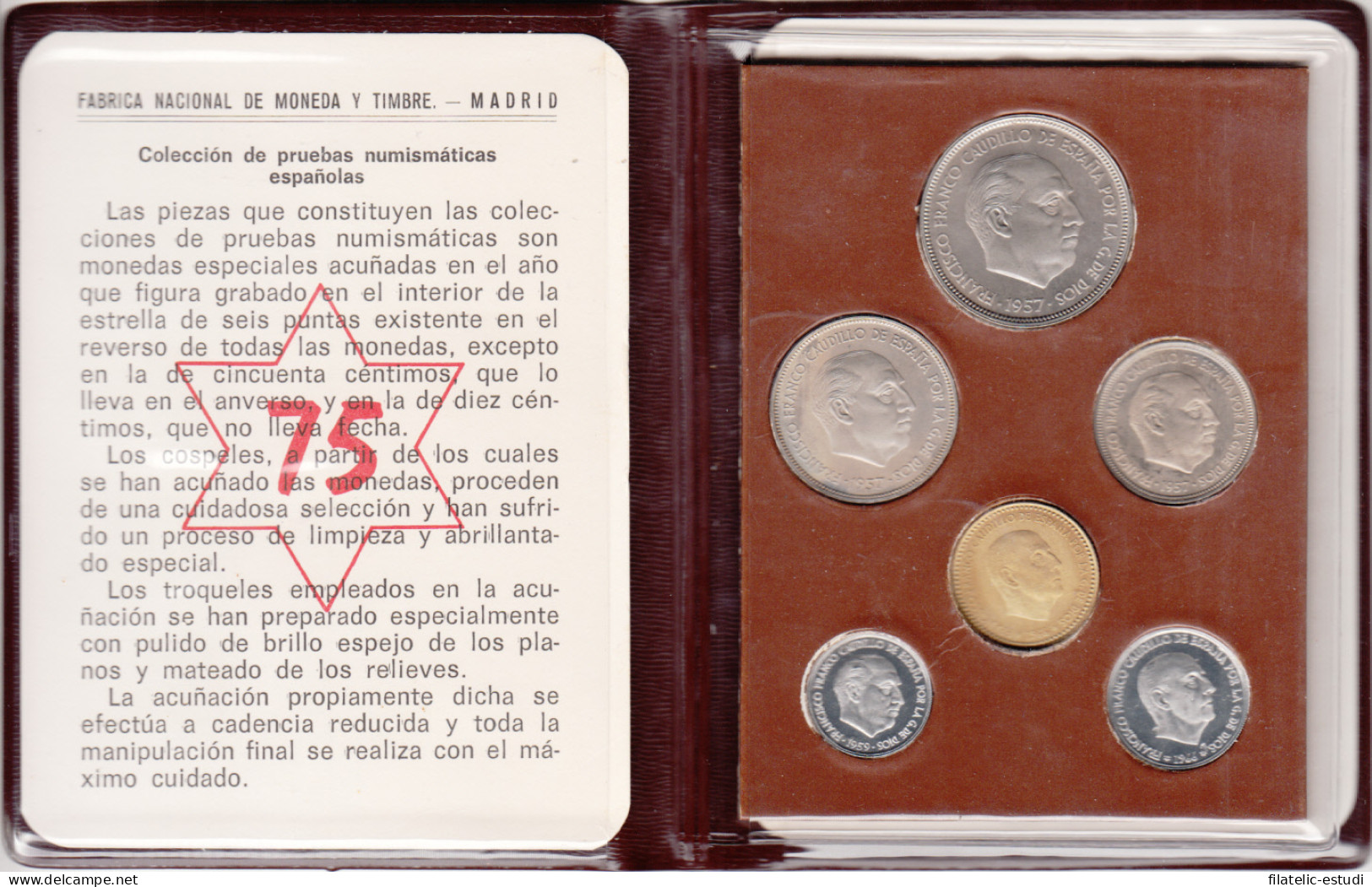 España Spain Cartera Oficial *1975 Franco FNMT - Andere & Zonder Classificatie