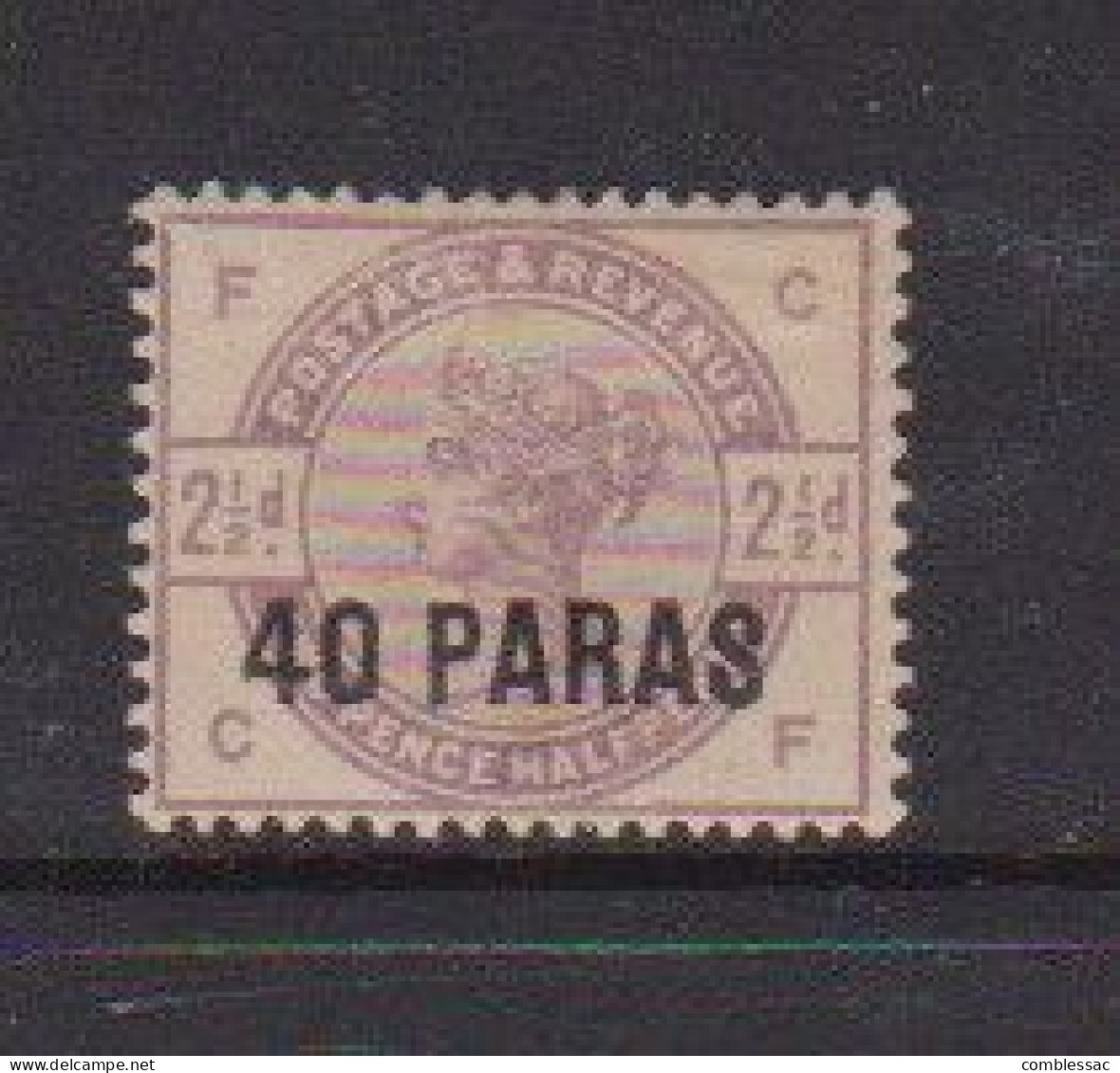 BRITISH  LEVANT    1885    40pa  On  2 1/2d  Lilac    MH - Brits-Levant