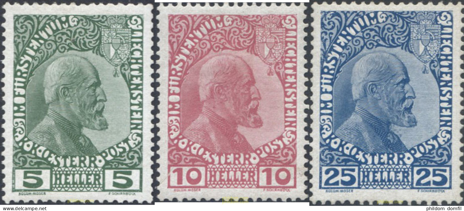 654394 HINGED LIECHTENSTEIN 1912 PRINCIPE JOHANN II - ...-1912 Préphilatélie