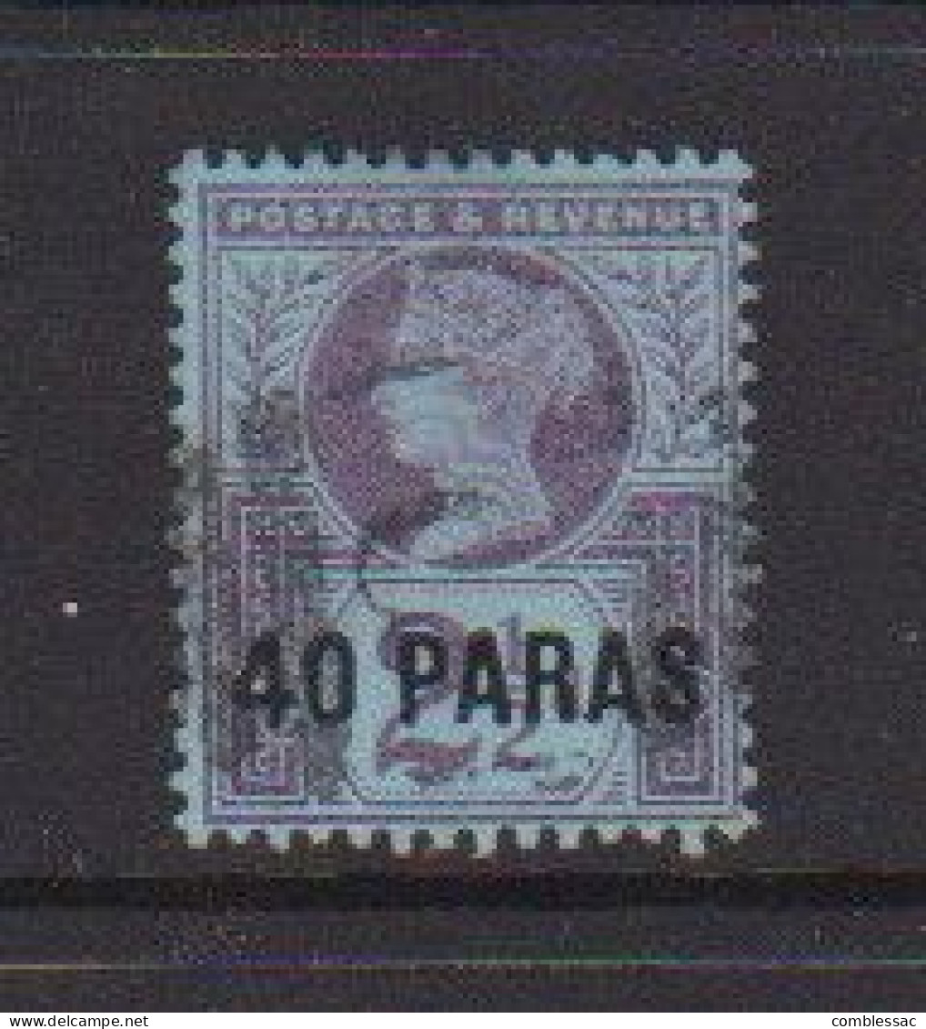 BRITISH  LEVANT    1887    40pa  On  2 1/2d  Purple  On  Blue    USED - Levante Británica