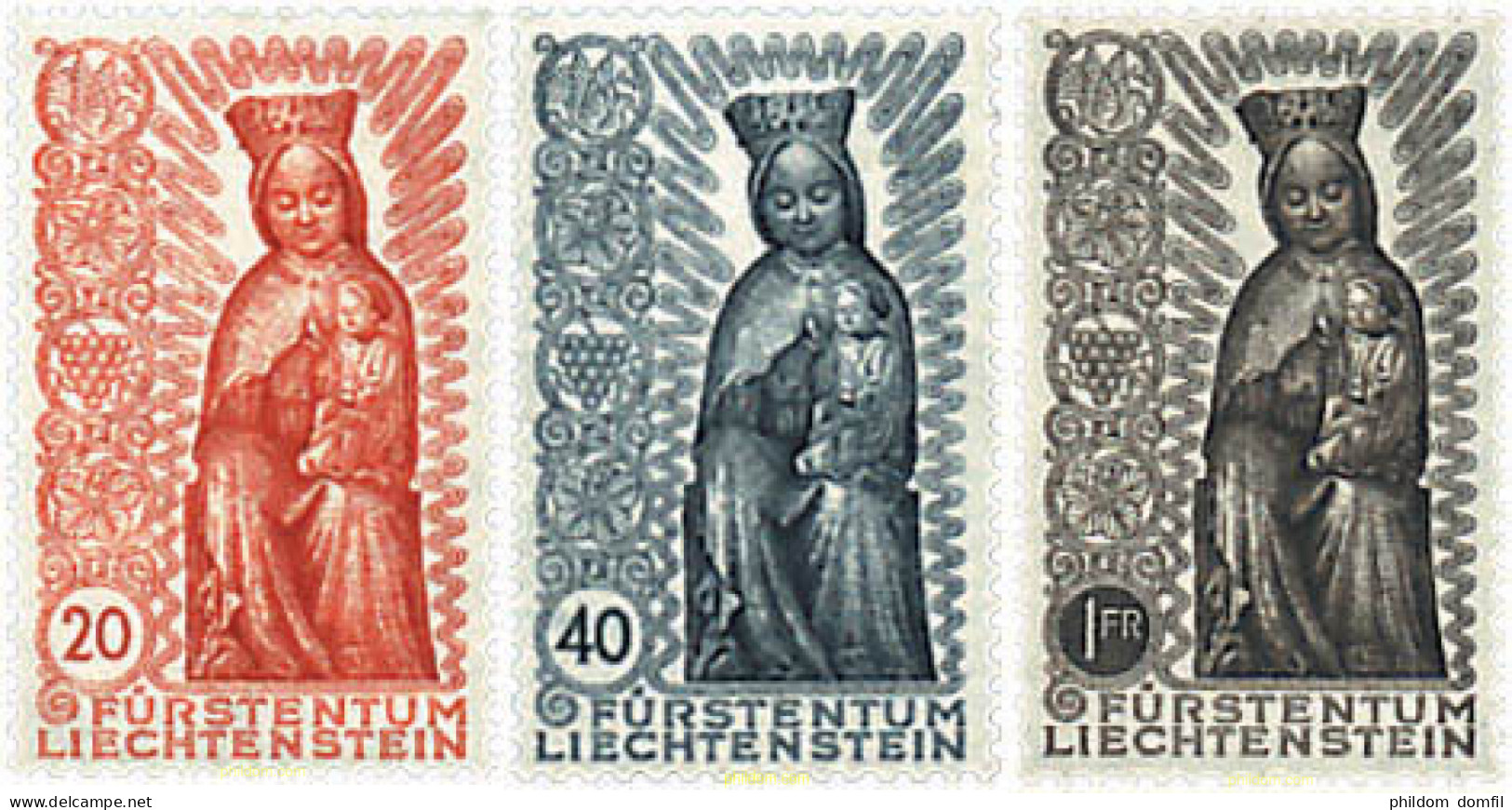 339240 HINGED LIECHTENSTEIN 1954 CLAUSURA DEL AÑO MARIANO - Neufs