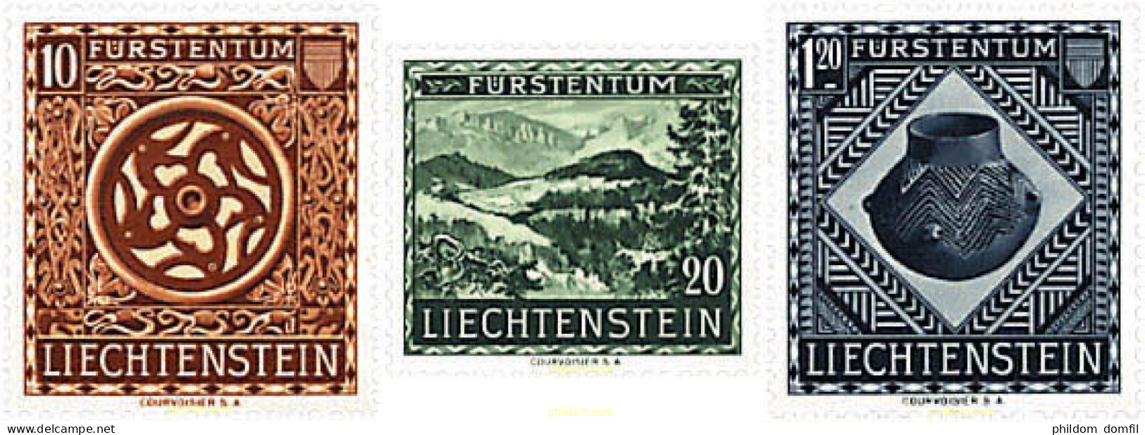 339238 HINGED LIECHTENSTEIN 1953 DESCUBRIMIENTOS PREHISTORICOS - Ungebraucht