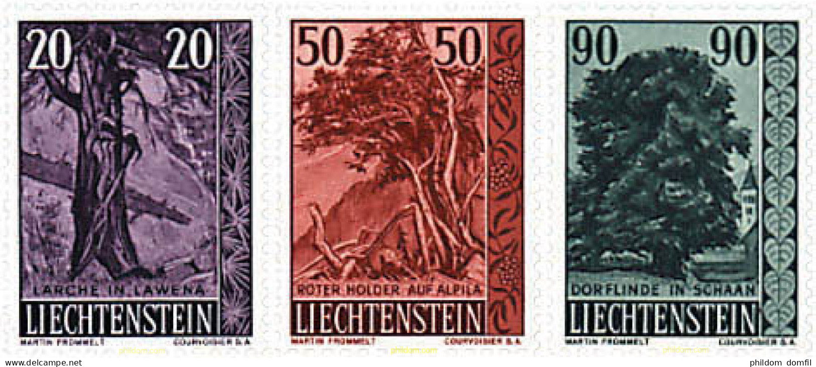 80760 MNH LIECHTENSTEIN 1959 ARBOLES Y ARBUSTOS - Neufs