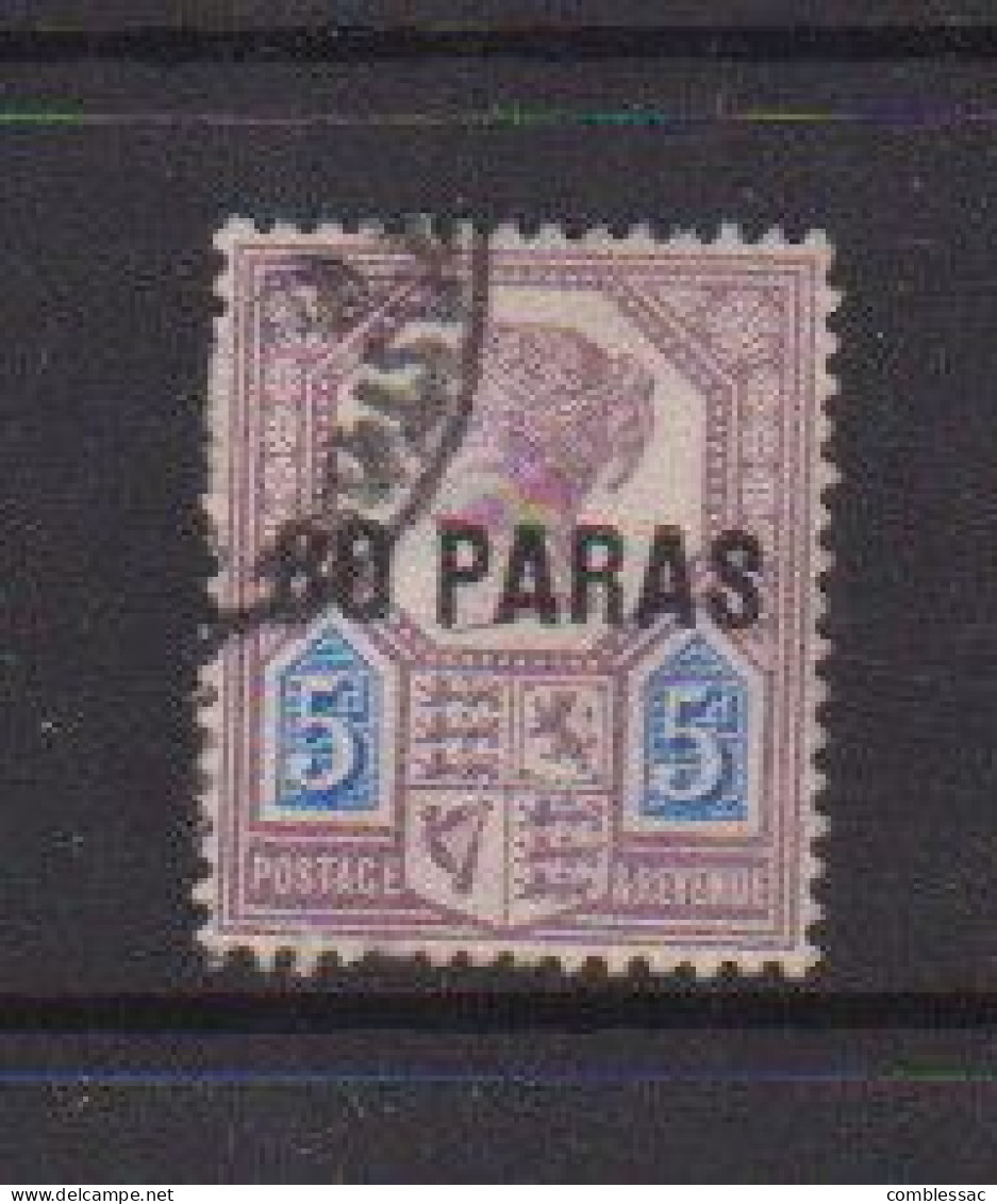 BRITISH  LEVANT    1887    80pa  On  5d  Purple  And  Blue    USED - Levante Británica