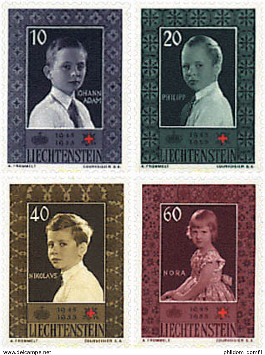 339241 HINGED LIECHTENSTEIN 1955 10 ANIVERSARIO DE LA CRUZ ROJA NACIONAL - Ungebraucht