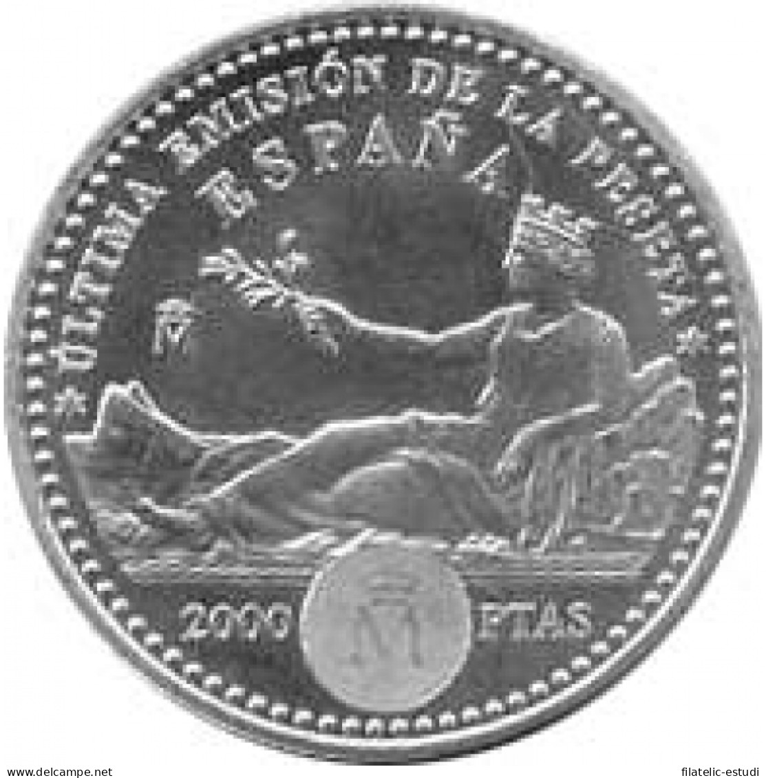 España Juan Carlos 2000 Pesetas 2001 De Plata Última Emisión - [ 4] 1975-…: Juan Carlos I.