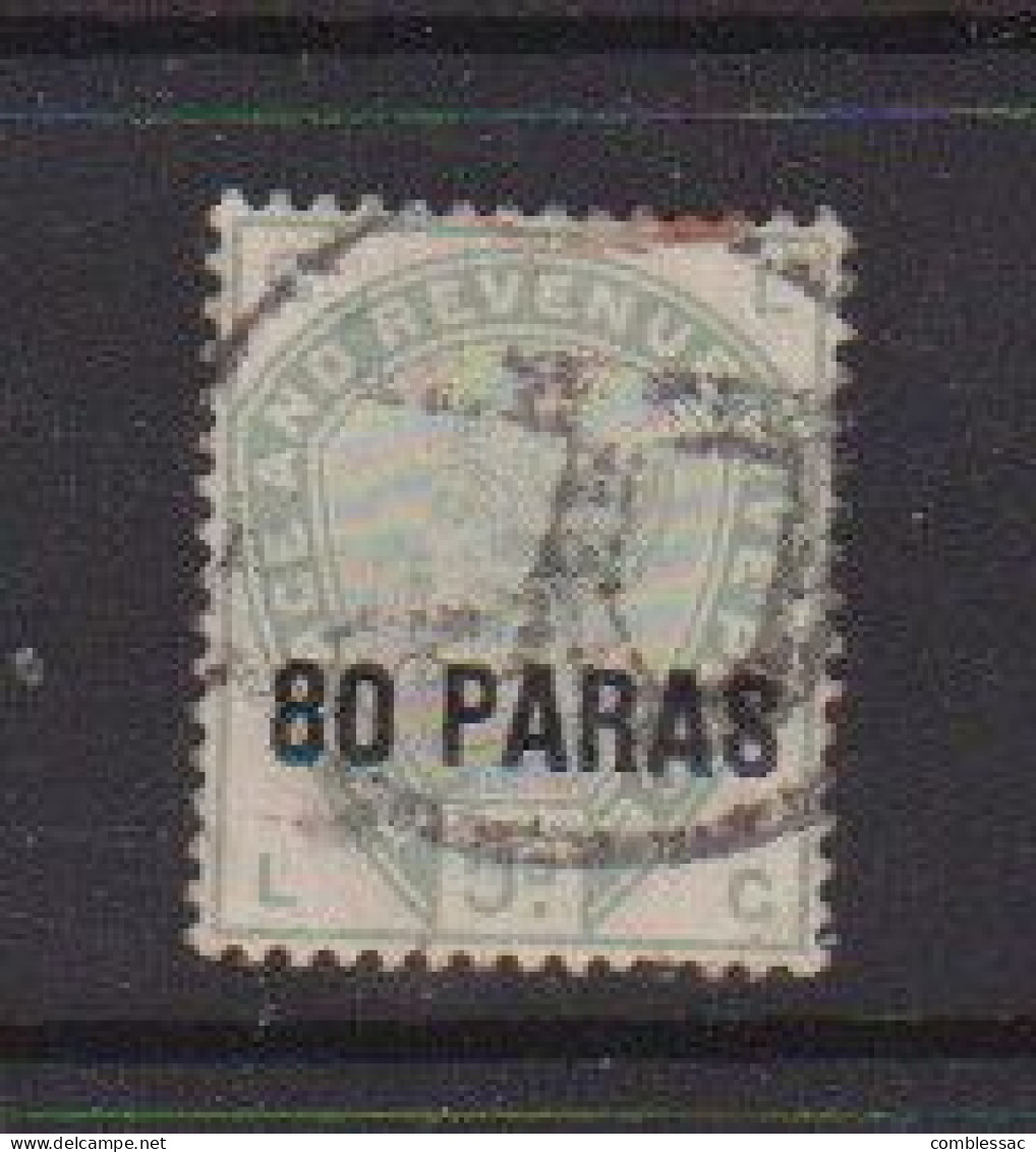 BRITISH  LEVANT    1885    80pa  On  5d  Green    USED - Brits-Levant