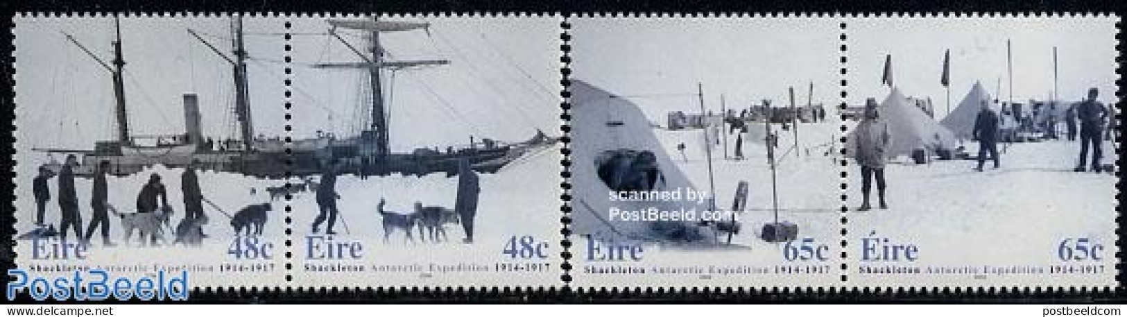 Ireland 2004 Shackleton Expedition 2x2v [:], Mint NH, History - Nature - Science - Transport - Explorers - Dogs - The .. - Nuovi
