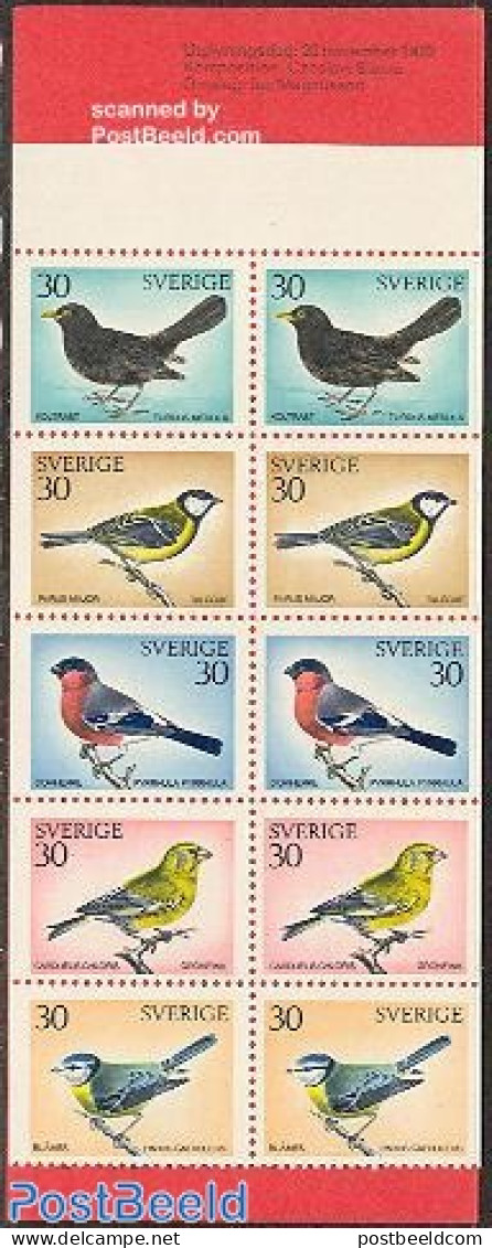 Sweden 1970 Birds 2x5v In Booklet, Mint NH, Nature - Birds - Stamp Booklets - Neufs