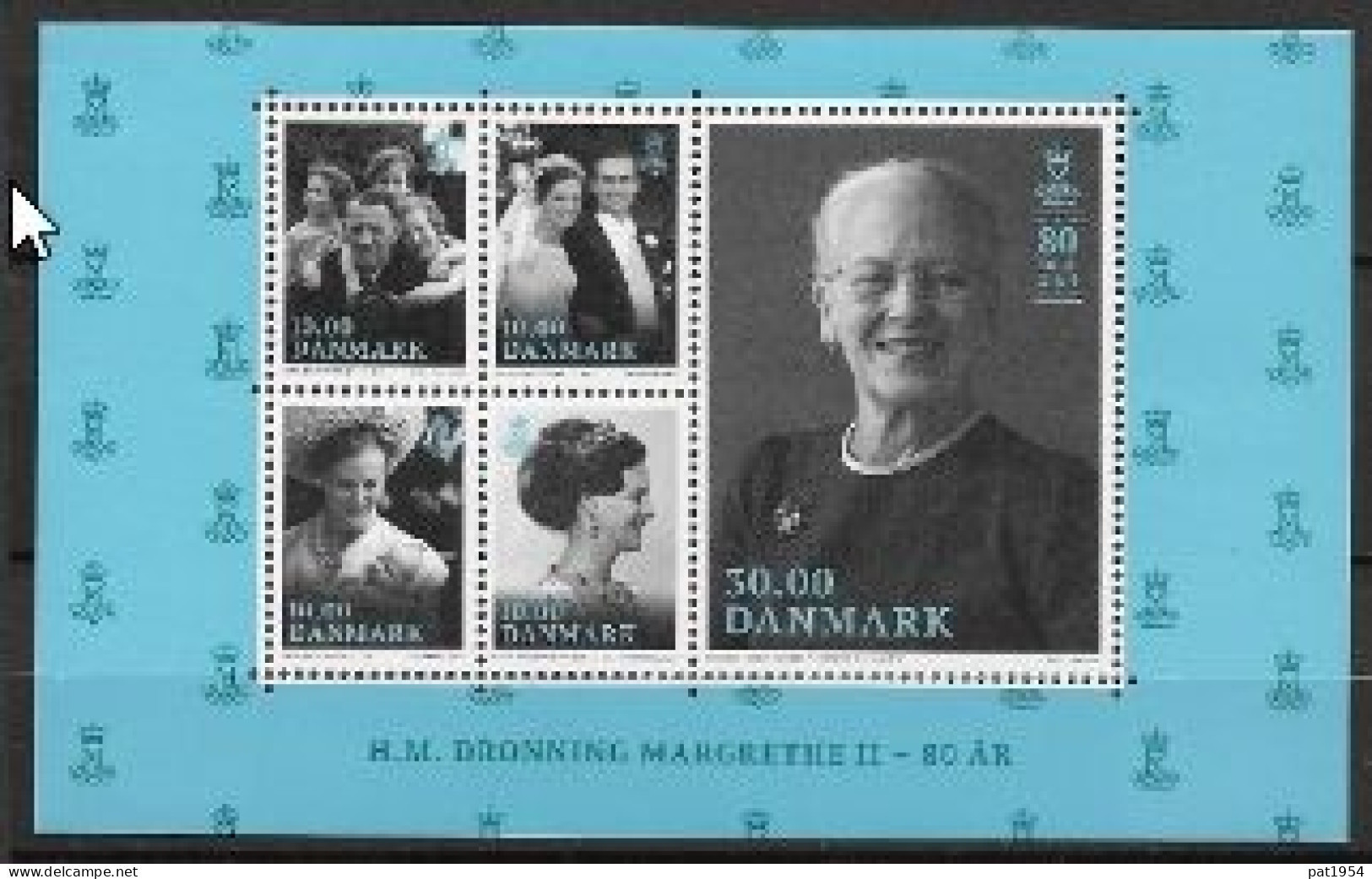 Danemark 2020 Bloc Feuillet F1949 Neuf 80 Ans De La Reine - Blocks & Sheetlets