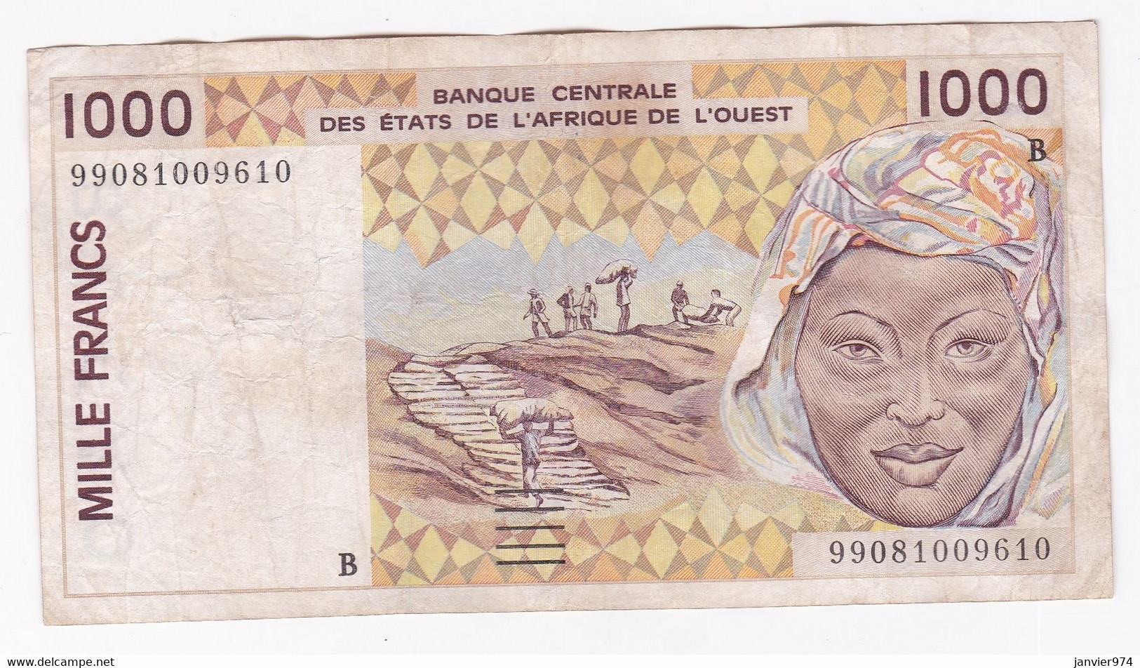 Benin 1000 Francs 1999. Banque Centrale Des Etats De L’Afrique De Ouest. - Benin
