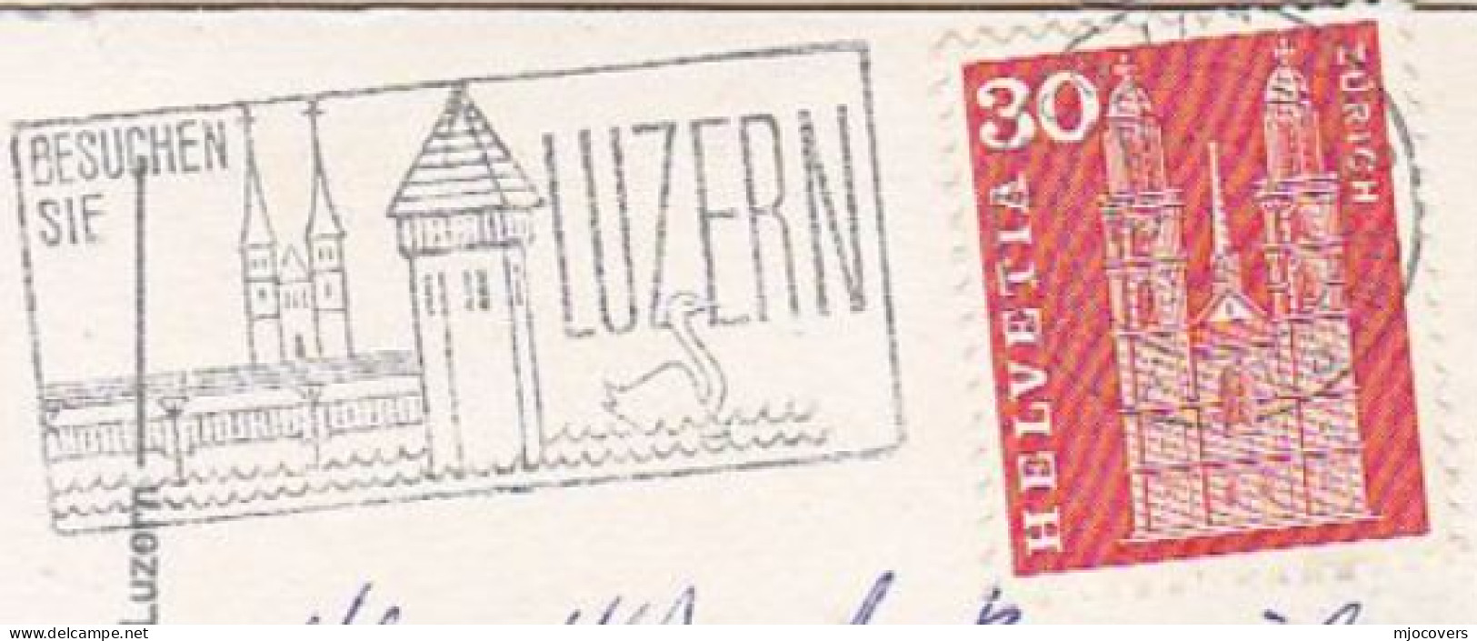 SWAN Illus SLOGAN Cover 1965 SWITZERLAND  Postcard  Stamps Bird Birds - Swans