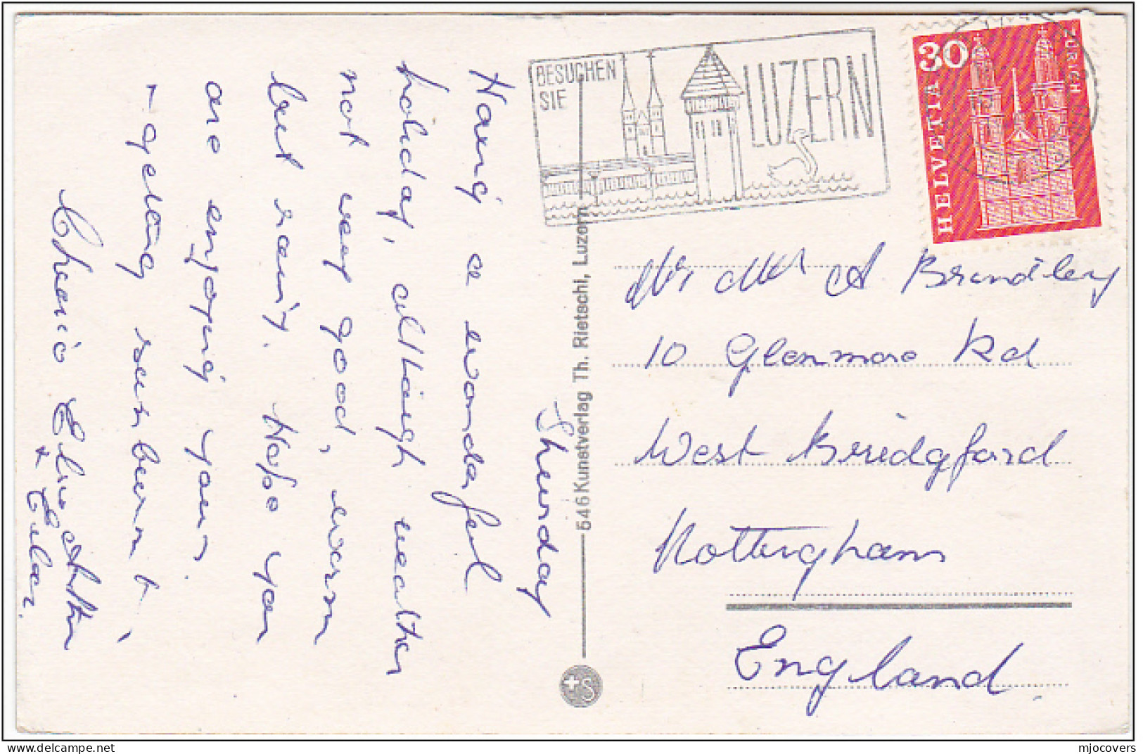 SWAN Illus SLOGAN Cover 1965 SWITZERLAND  Postcard  Stamps Bird Birds - Swans