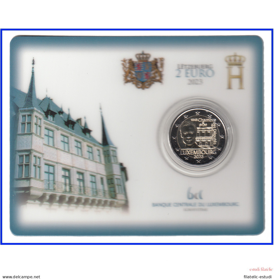 Luxemburgo 2023 Cartera Oficial Coin Card 2 € Conmemorativos Cámara De Los Dip - Autres & Non Classés