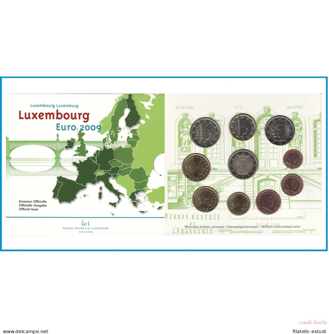 Monedas Euros Luxemburgo Cartera 2009 - Autres & Non Classés