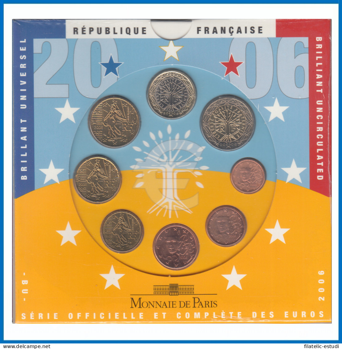 Francia France 2006 Cartera Oficial Monedas € Euros Set - Altri & Non Classificati