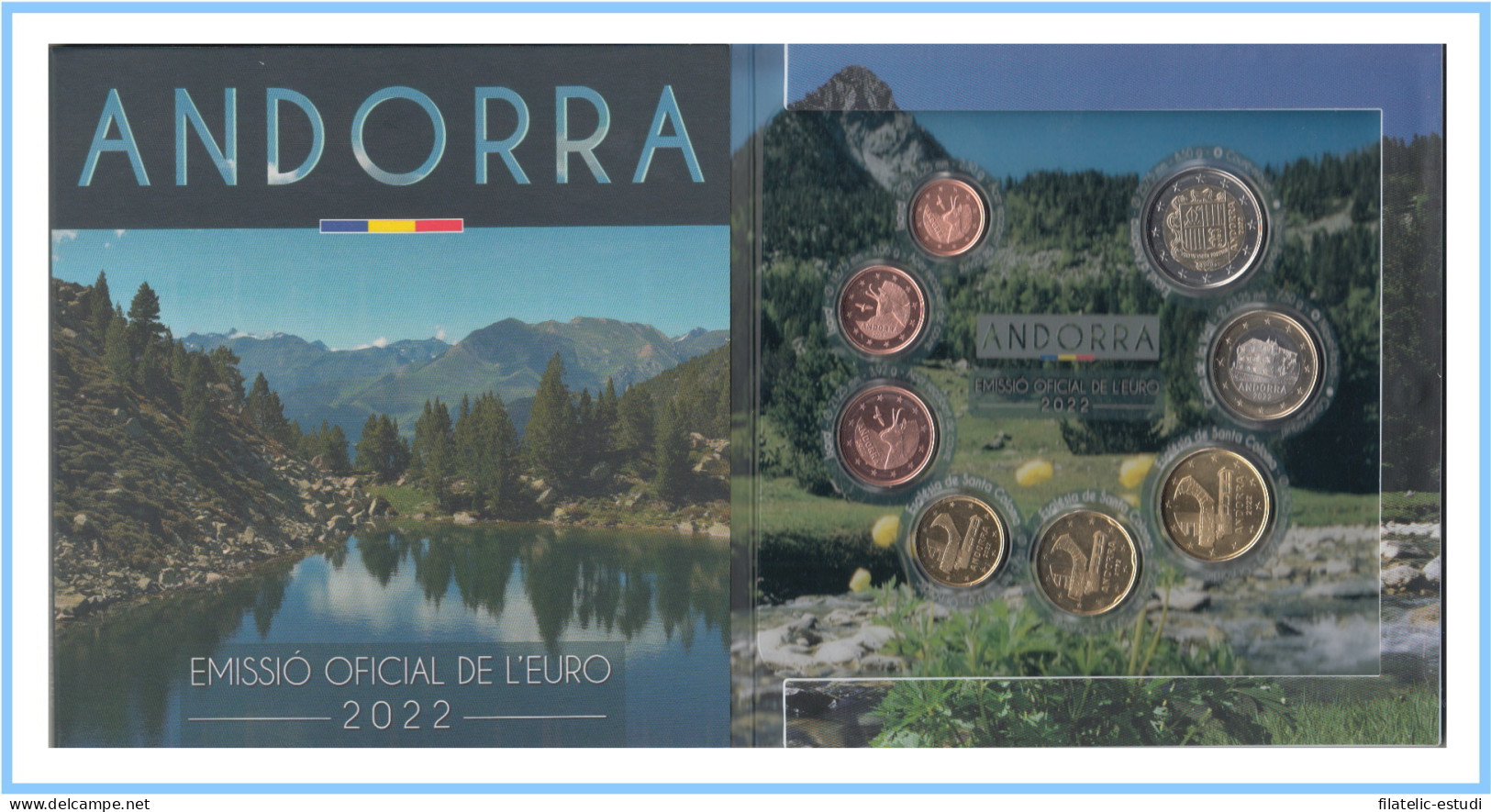 Andorra 2022 Cartera Oficial Euros € La Moneda De Andorra Tirada: 10.500 - Altri & Non Classificati