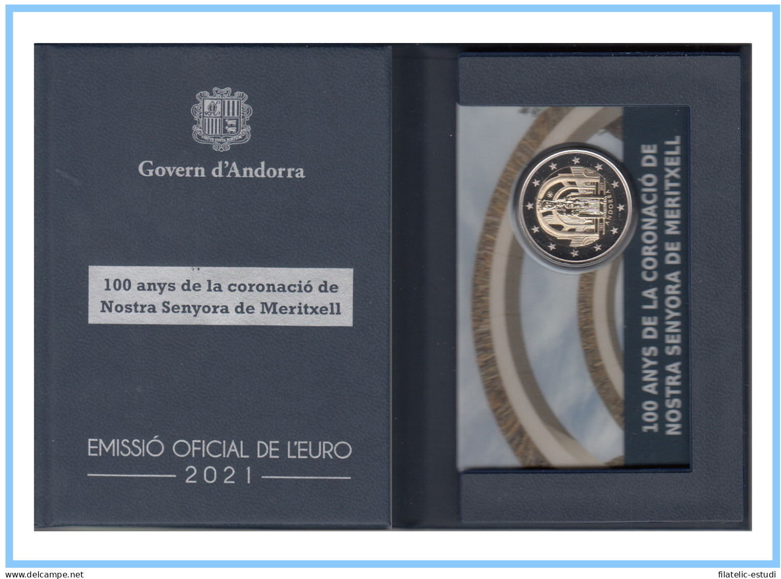 Andorra 2021 Cartera Of Coin Card Estuche Moneda 2 € Conm Meritxell  Proof - Altri & Non Classificati