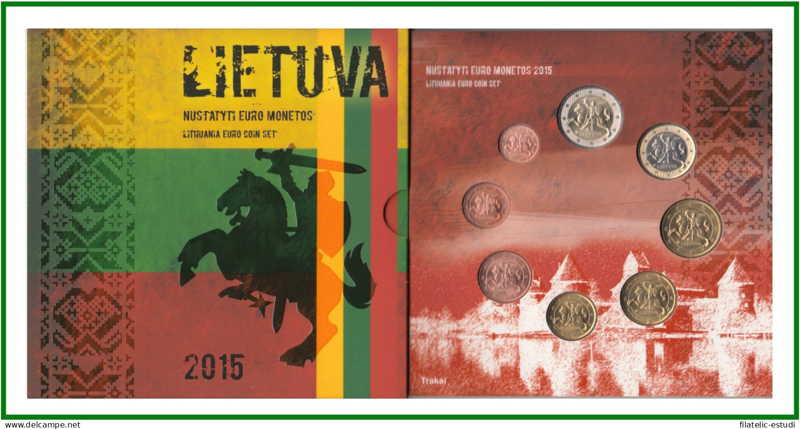 Lituania  2015  Cartera Oficial Cartera Oficial Monedas € Euro Set - Altri & Non Classificati