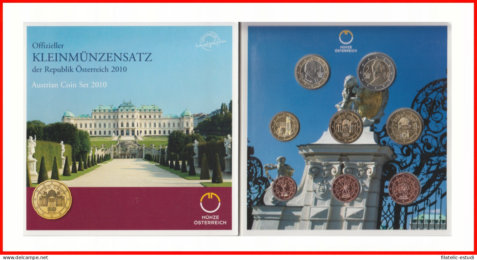 Austria 2010 Cartera Oficial Monedas € Euros - Other & Unclassified